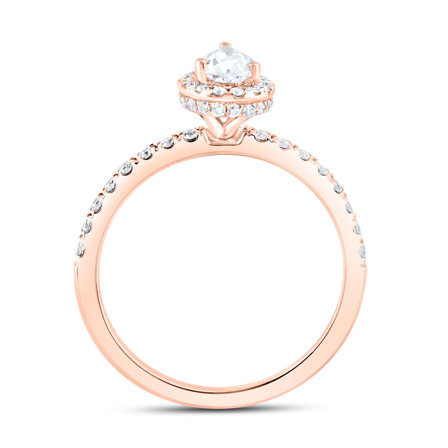 10kt Rose Gold 1.14ctw Diamond Bridal Ring set