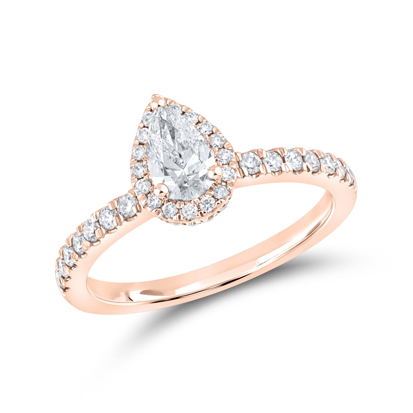 10kt Rose Gold 1.14ctw Diamond Bridal Ring set