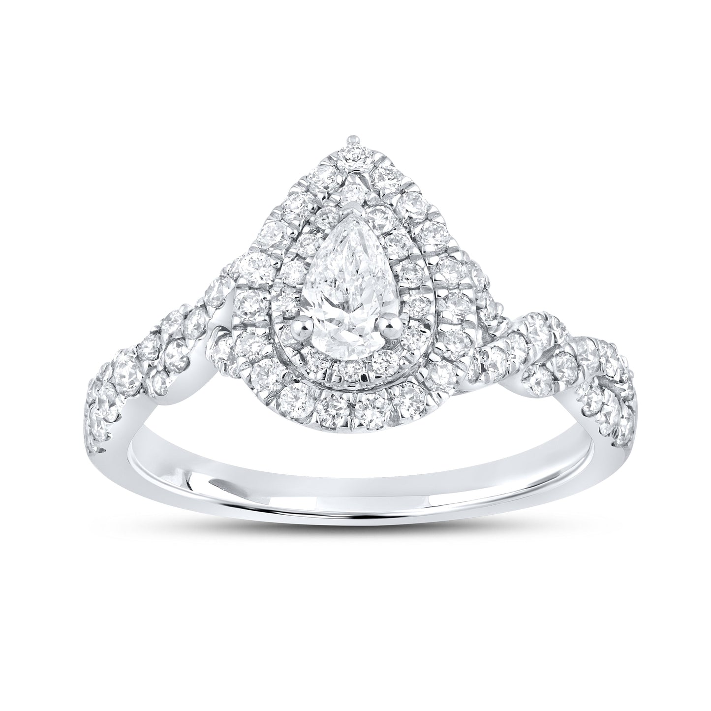 10kt white gold 1.01ctw Diamond Bridal Ring set