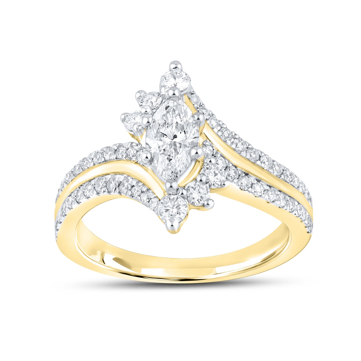 10kt yellow gold 1.02ctw Diamond bridal Ring set
