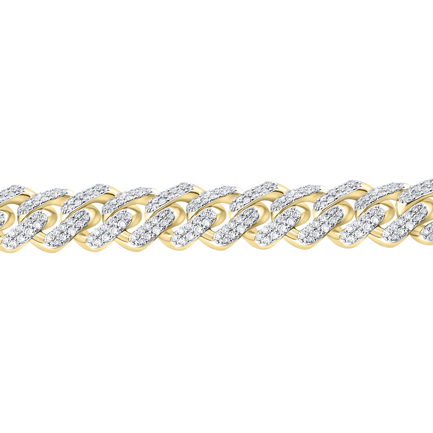 10kt yellow gold 4.73 CTW Diamond Cuban bracelet