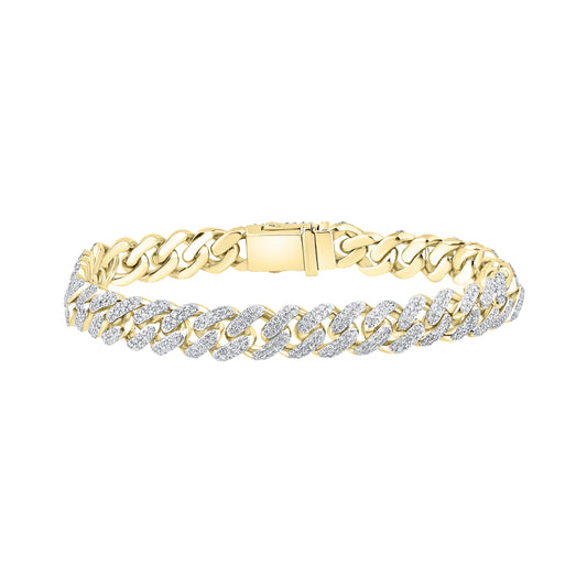10kt yellow gold 4.73 CTW Diamond Cuban bracelet