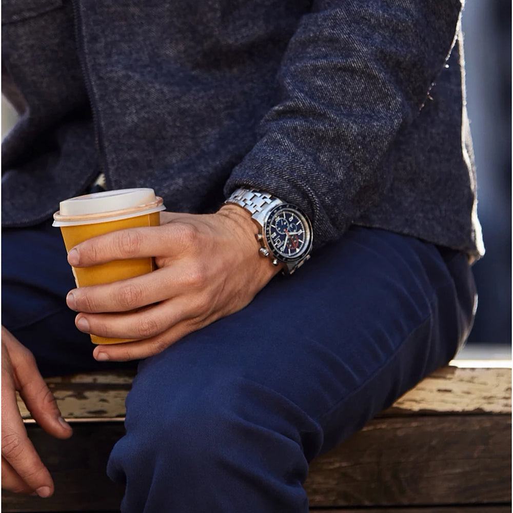 MEN ECO WR100 SS BRAC BLUE