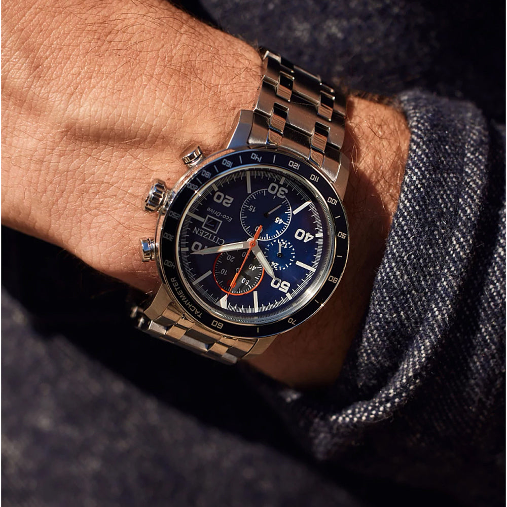 MEN ECO WR100 SS BRAC BLUE