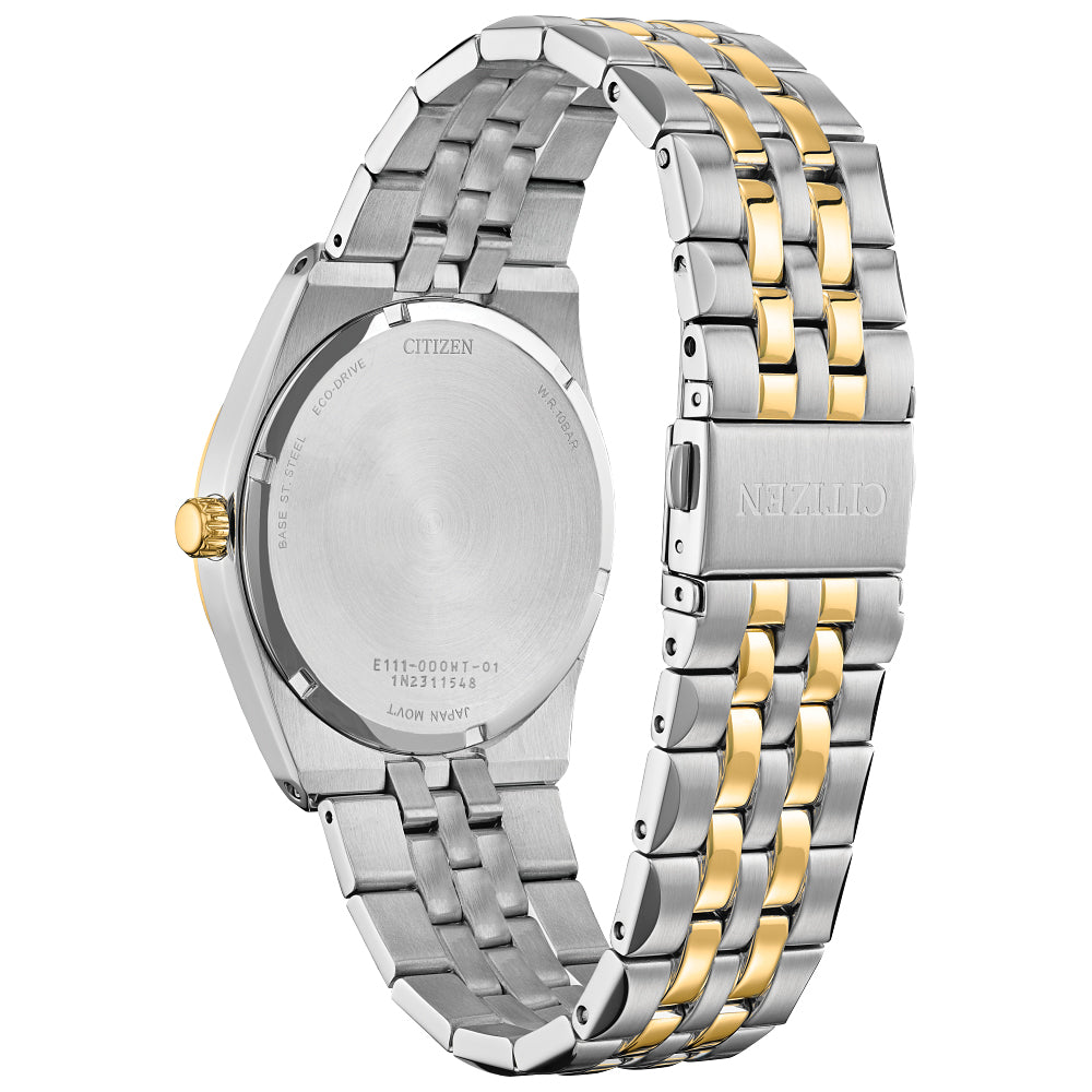 Men's Citizen Eco-Drive® Corso Two-Tone Watch with White Dial (Model: BM7334-58B)