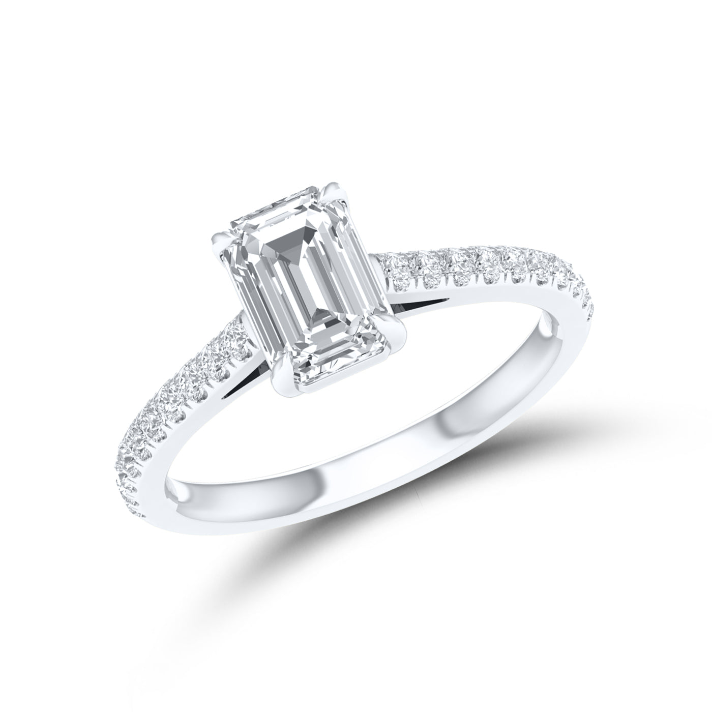 14kt White Gold 1.25 CTW Lab Diamond Ring