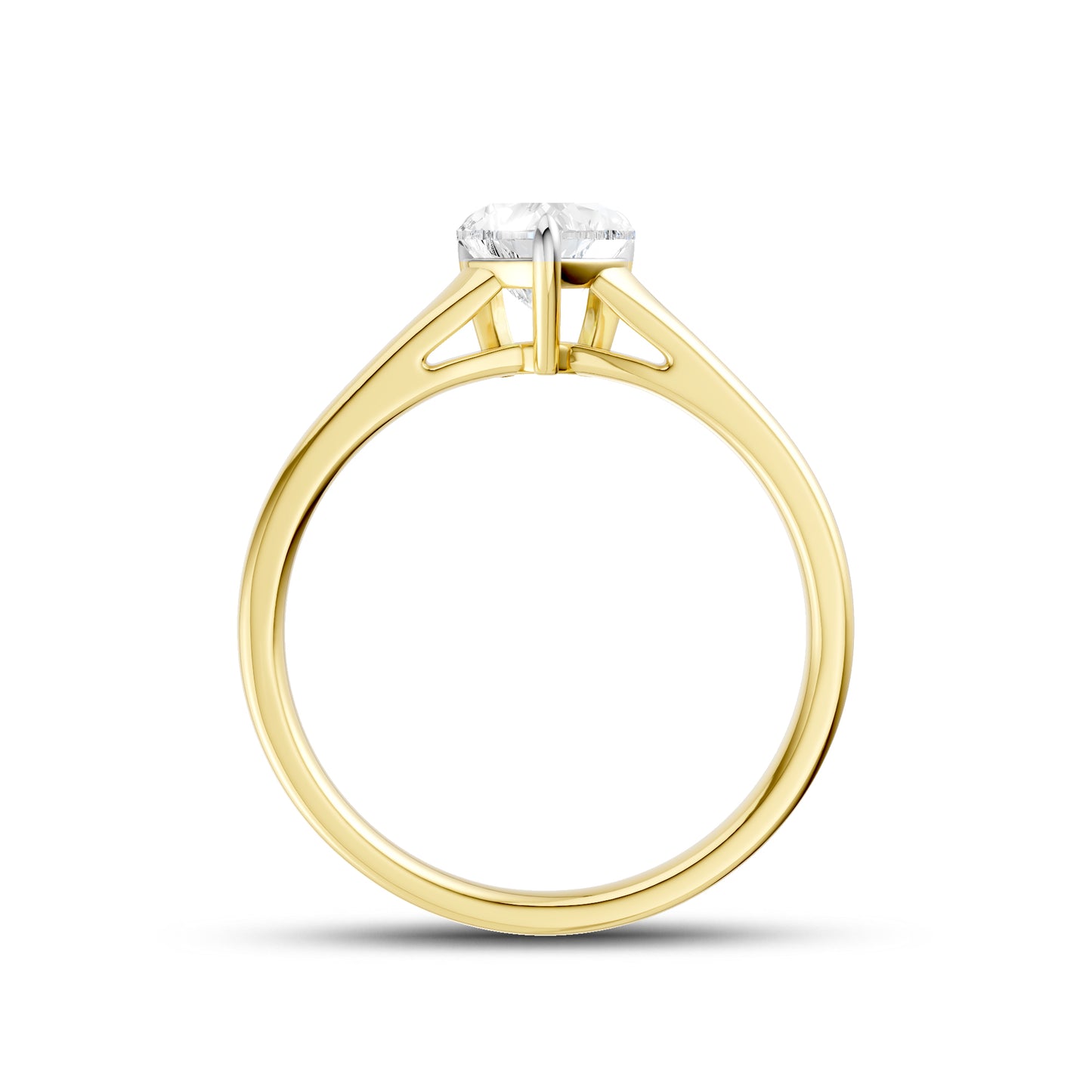 14kt Yellow Gold 0.50 CTW Heart Lab Diamond Ring
