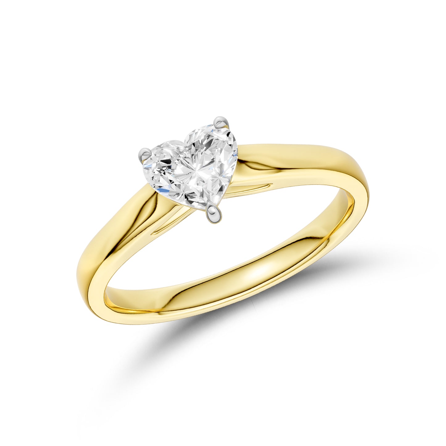 14kt Yellow Gold 0.50 CTW Heart Lab Diamond Ring