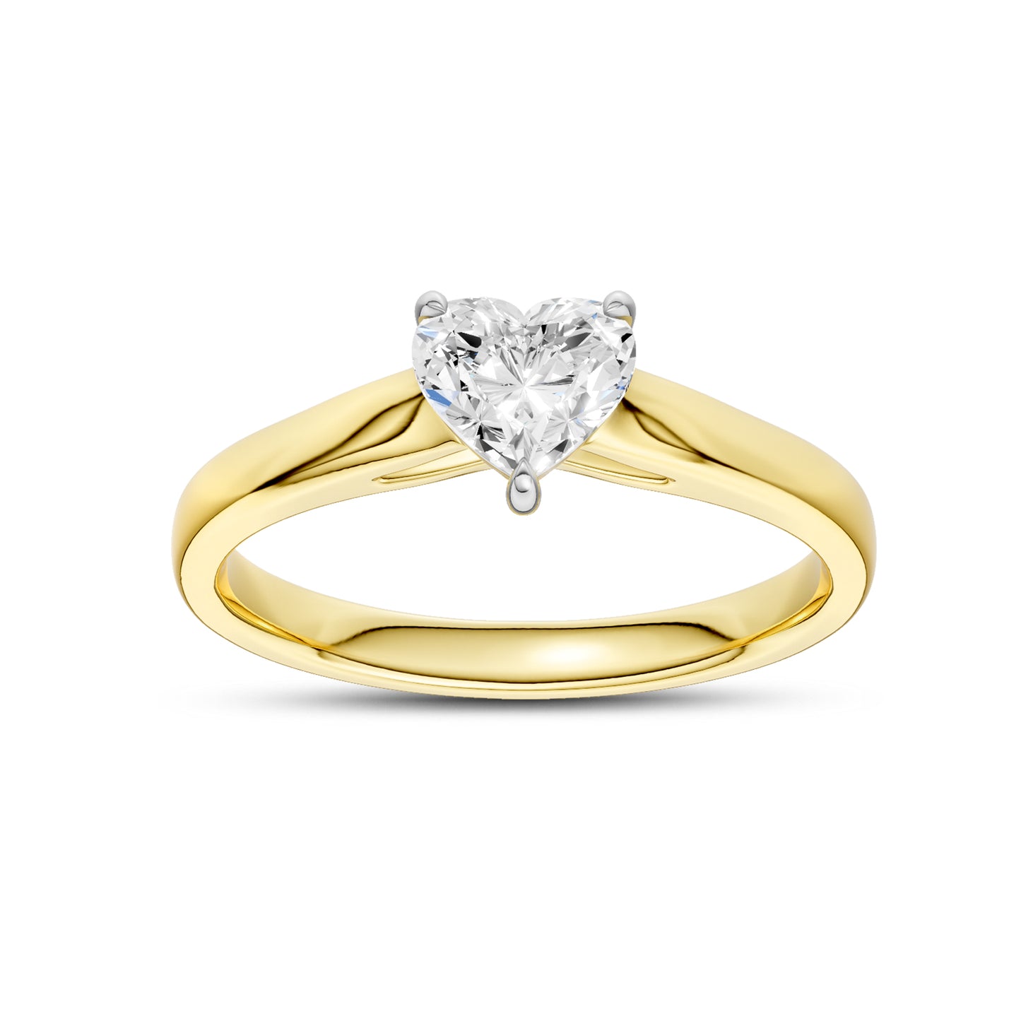 14kt Yellow Gold 0.50 CTW Heart Lab Diamond Ring
