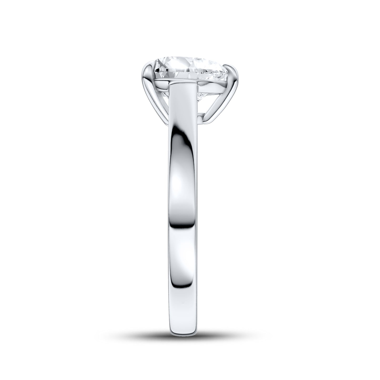 14kt White Gold 1.50 CTW Heart Lab Diamond Ring