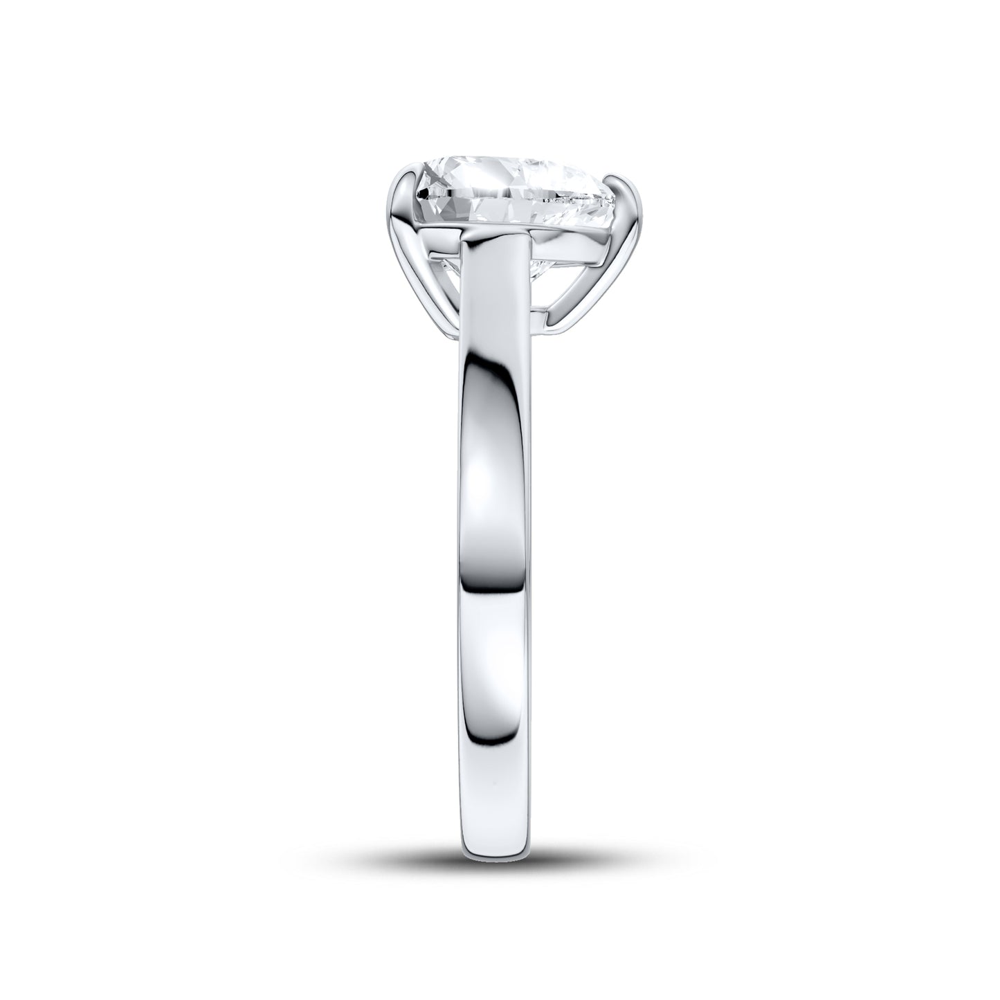 14kt White Gold 2 CTW Heart Lab Diamond Solitaire Ring