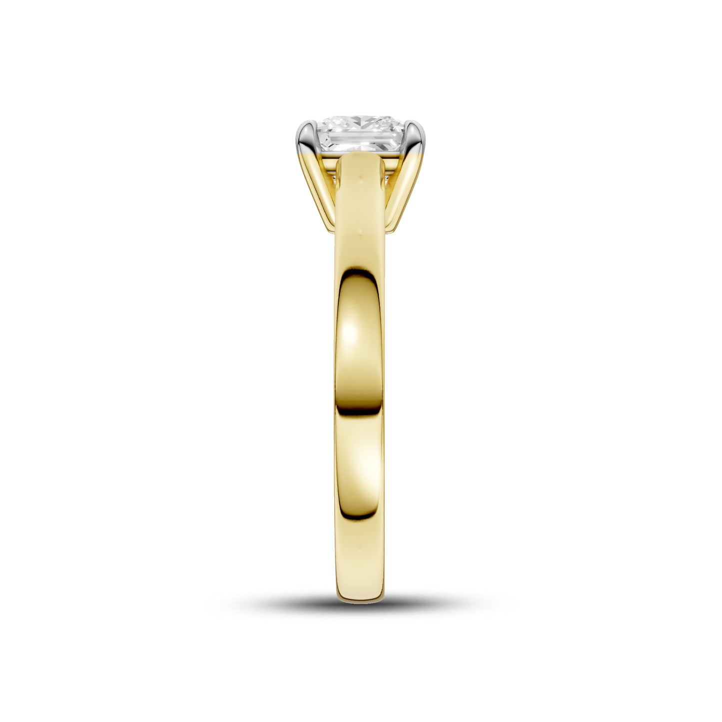 14kt Yellow Gold 1 CTW Square Lab Diamond Ring