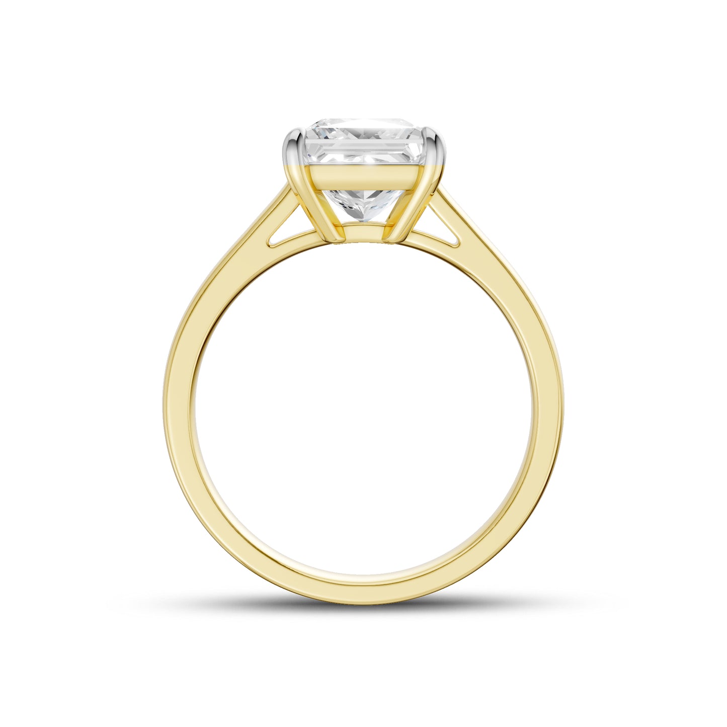 14kt Yellow Gold 2.06 CTW Square Lab diamond Ring