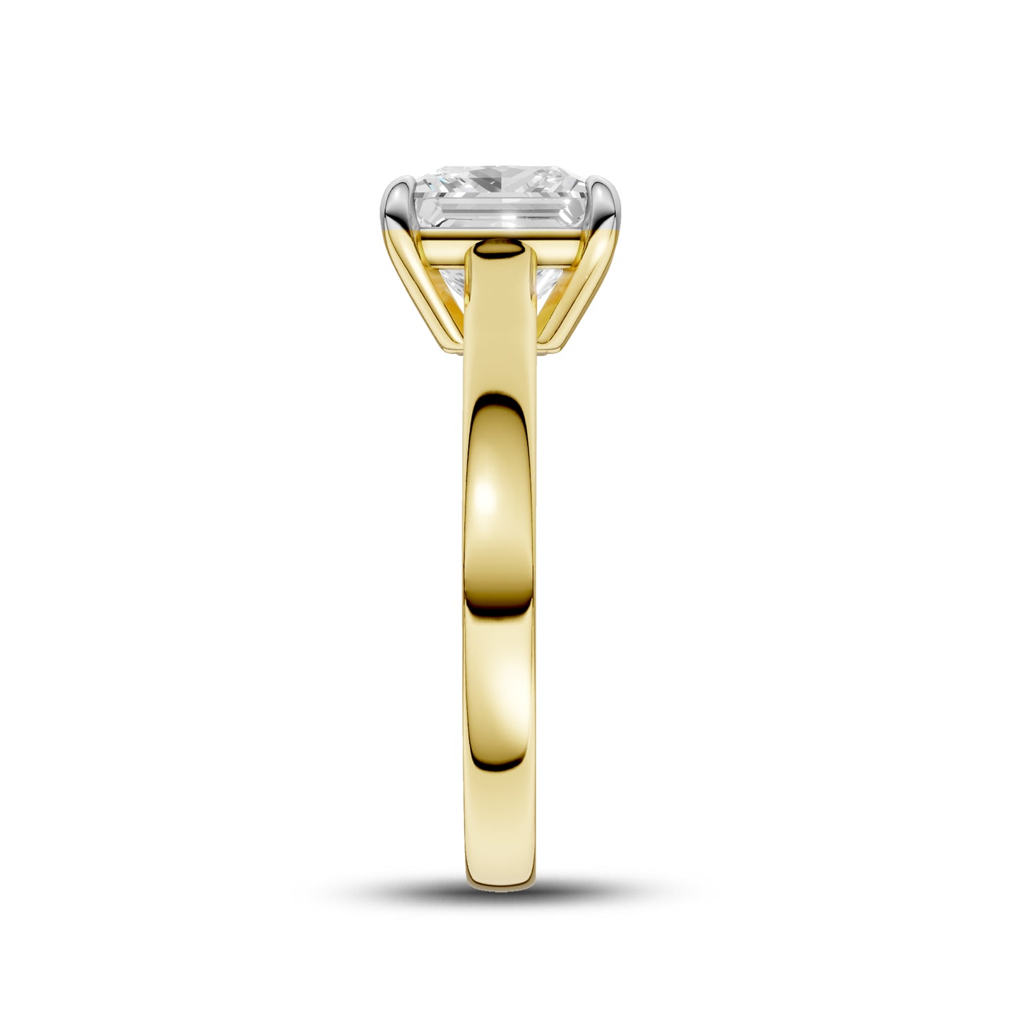 14kt Yellow Gold 2.06 CTW Square Lab diamond Ring