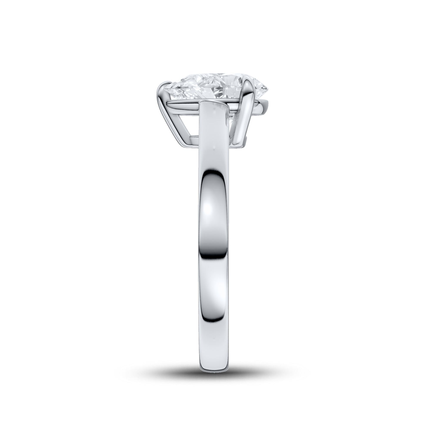 14kt White Gold 1.06 CTW Teardrop Lab Diamond Ring