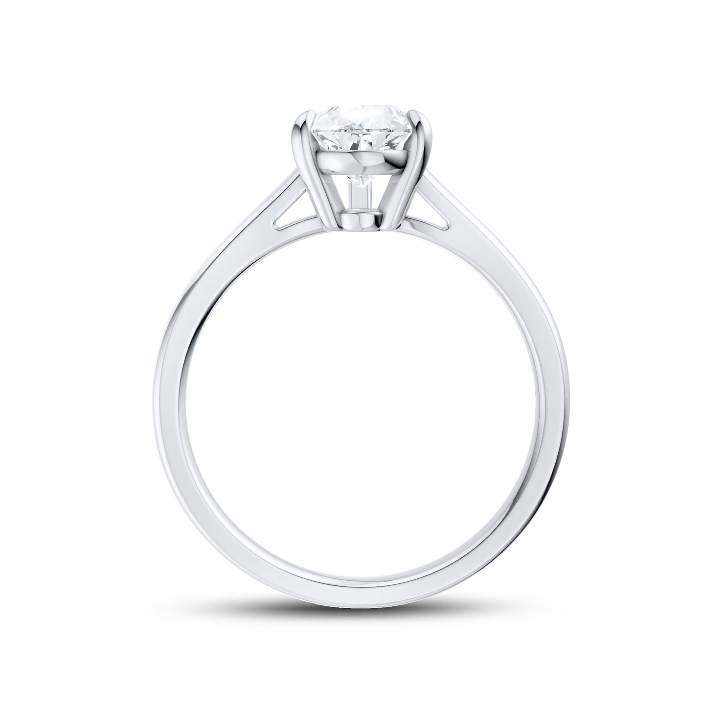 14kt White Gold 1.06 CTW Teardrop Lab Diamond Ring