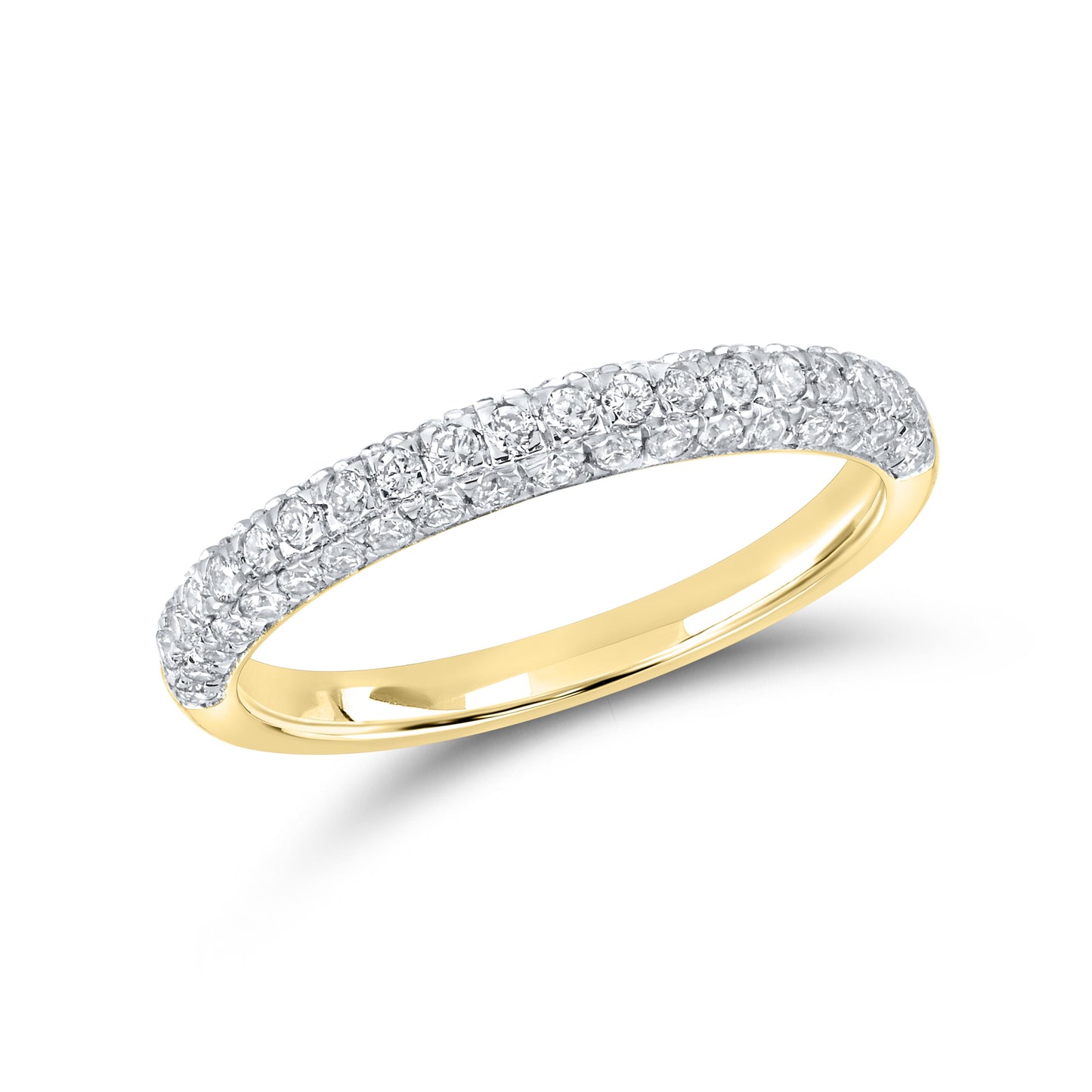 10kt Yellow Gold 0.51 CTW Natural Diamond Band