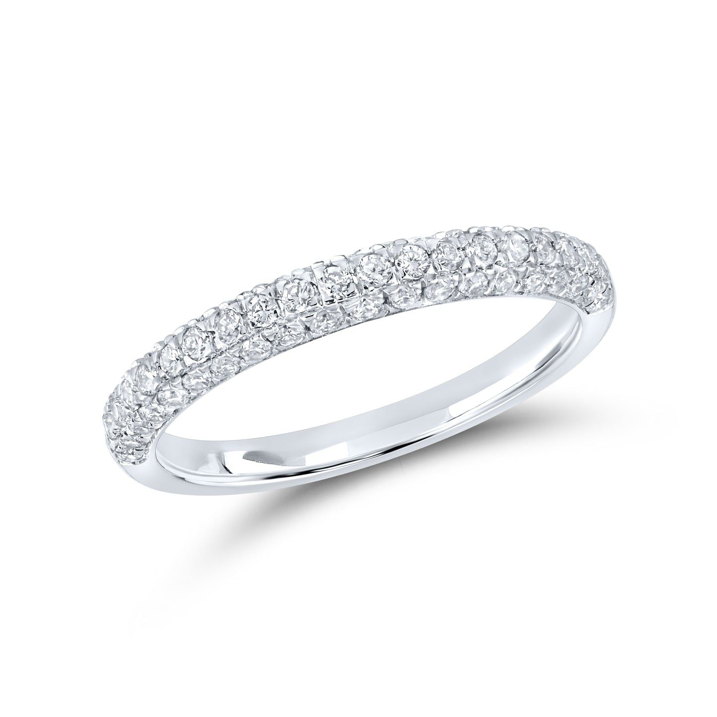 10kt White Gold 0.50 CTW Natural Diamond Band