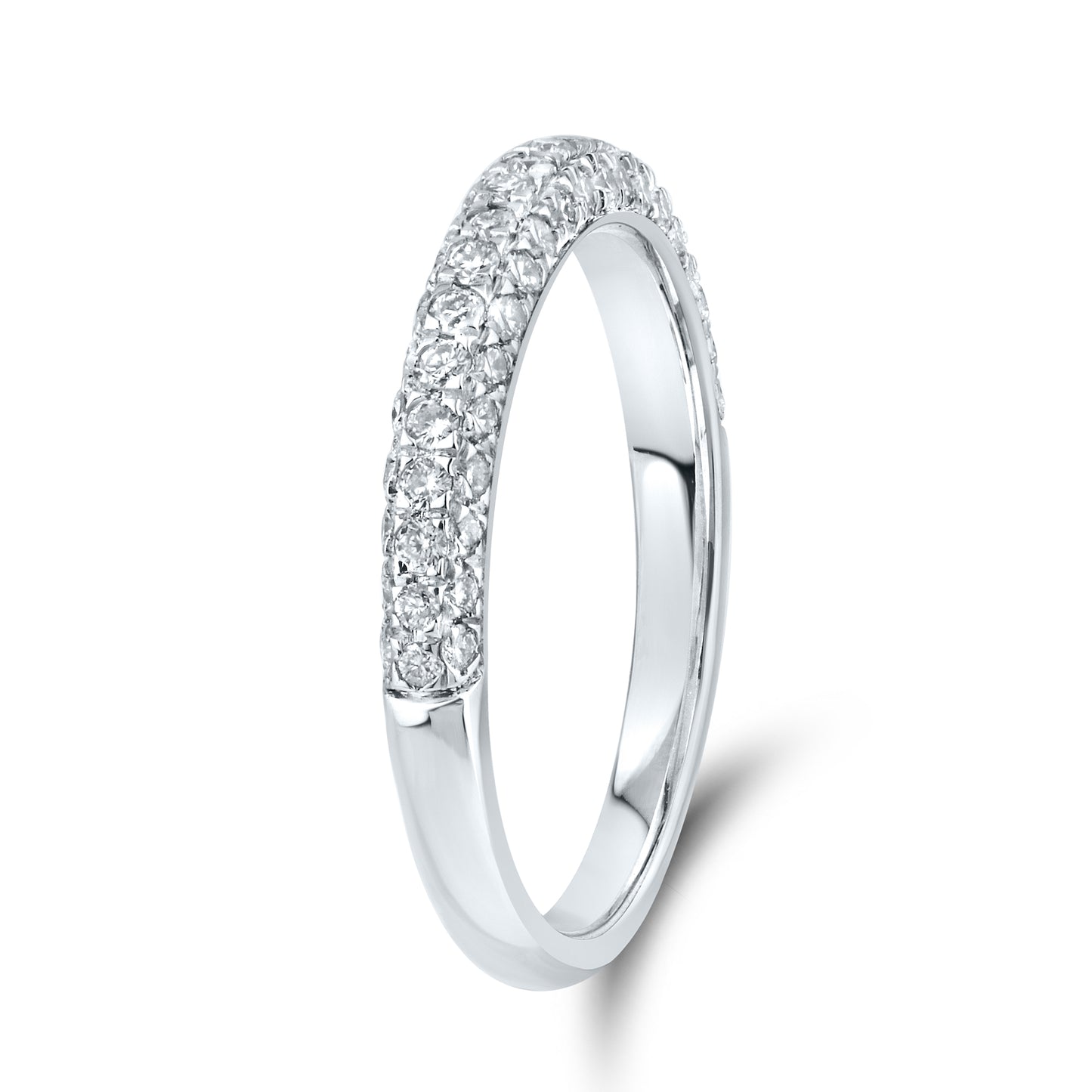 10kt White Gold 0.50 CTW Natural Diamond Band