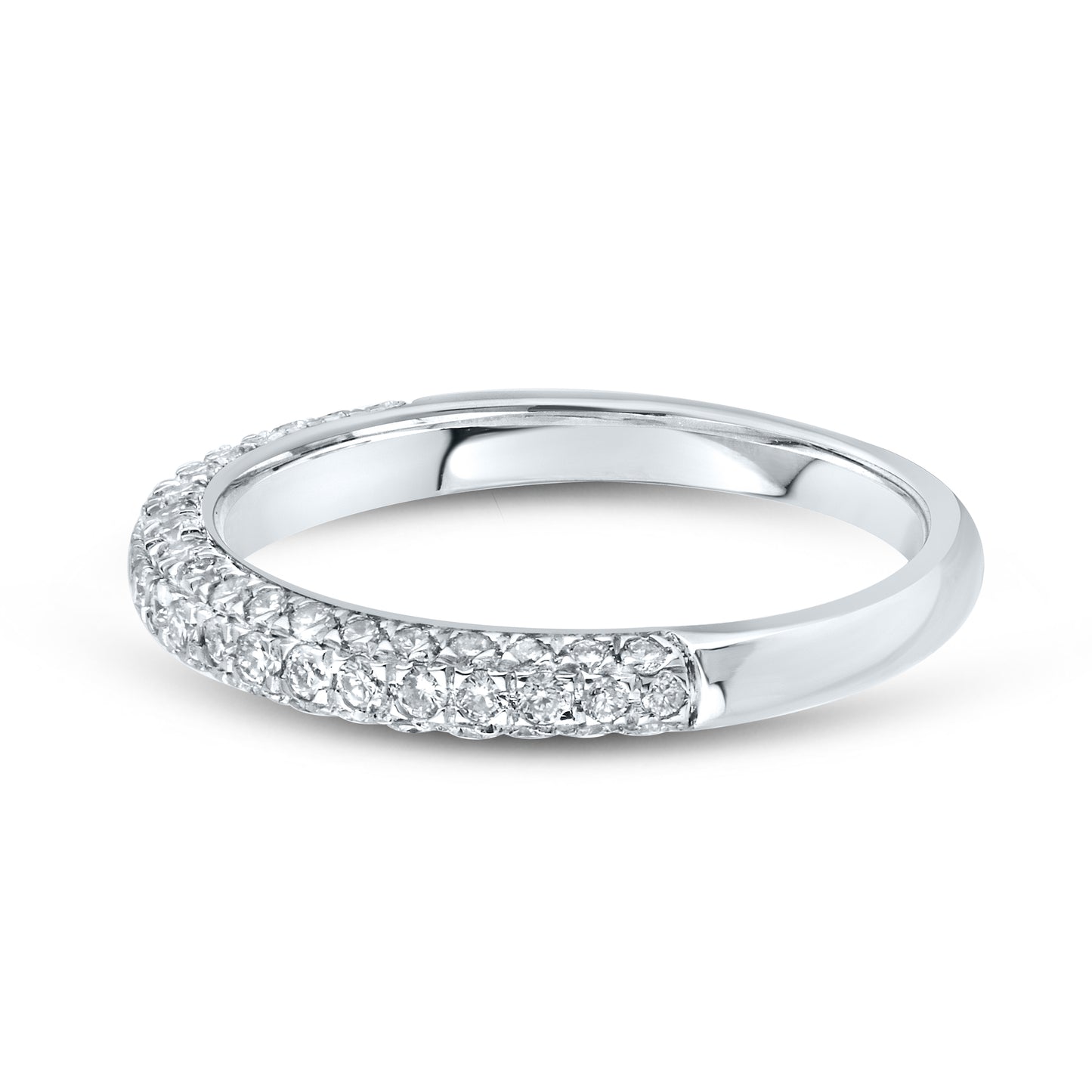 10kt White Gold 0.50 CTW Natural Diamond Band