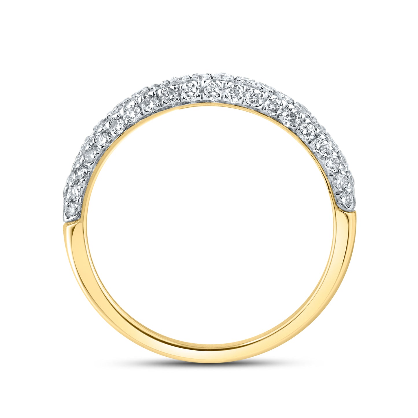 10kt Yellow Gold 0.51 CTW Natural Diamond Band