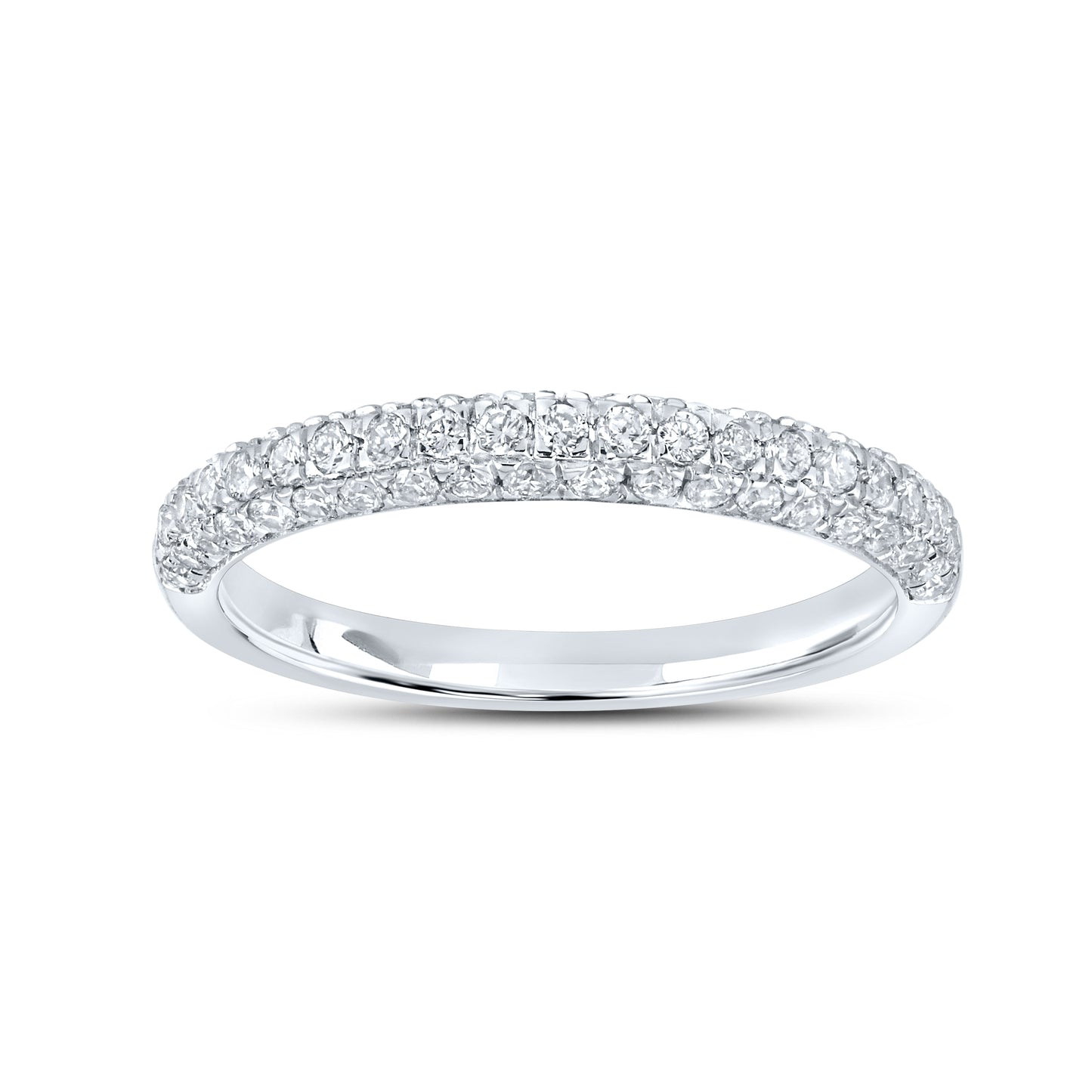 10kt White Gold 0.50 CTW Natural Diamond Band