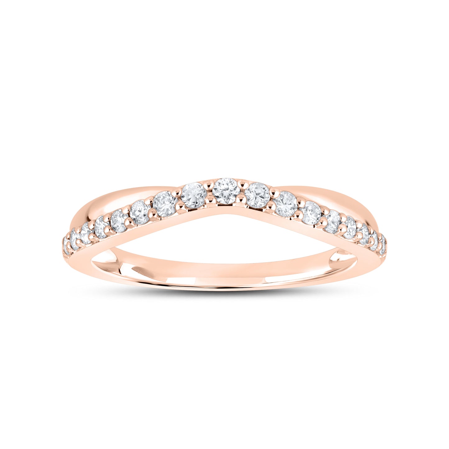 10kt Rose Gold 0.25 CTW Natural Diamond Band