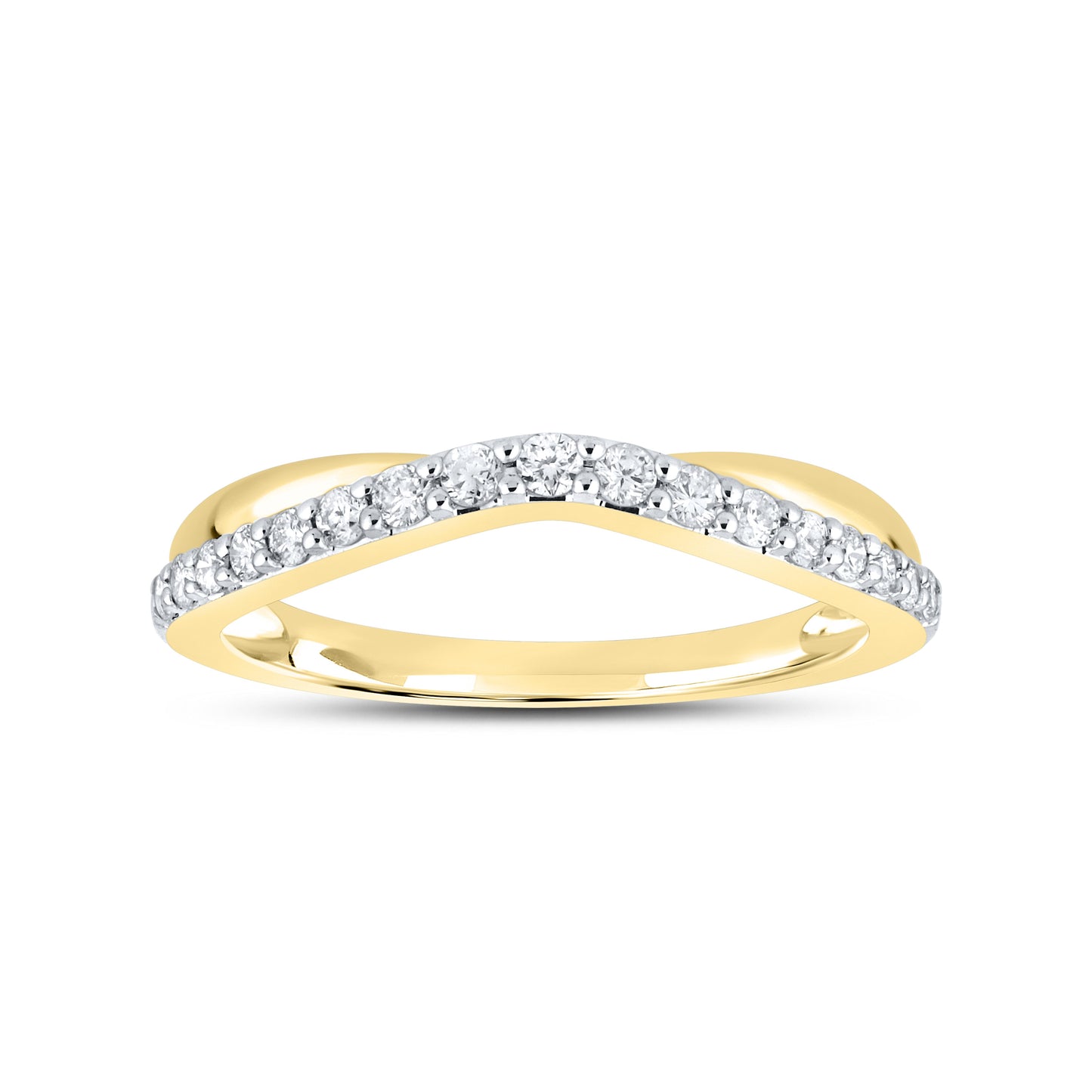 10kt yellow gold 0.26 CTW Ladies Diamond Band