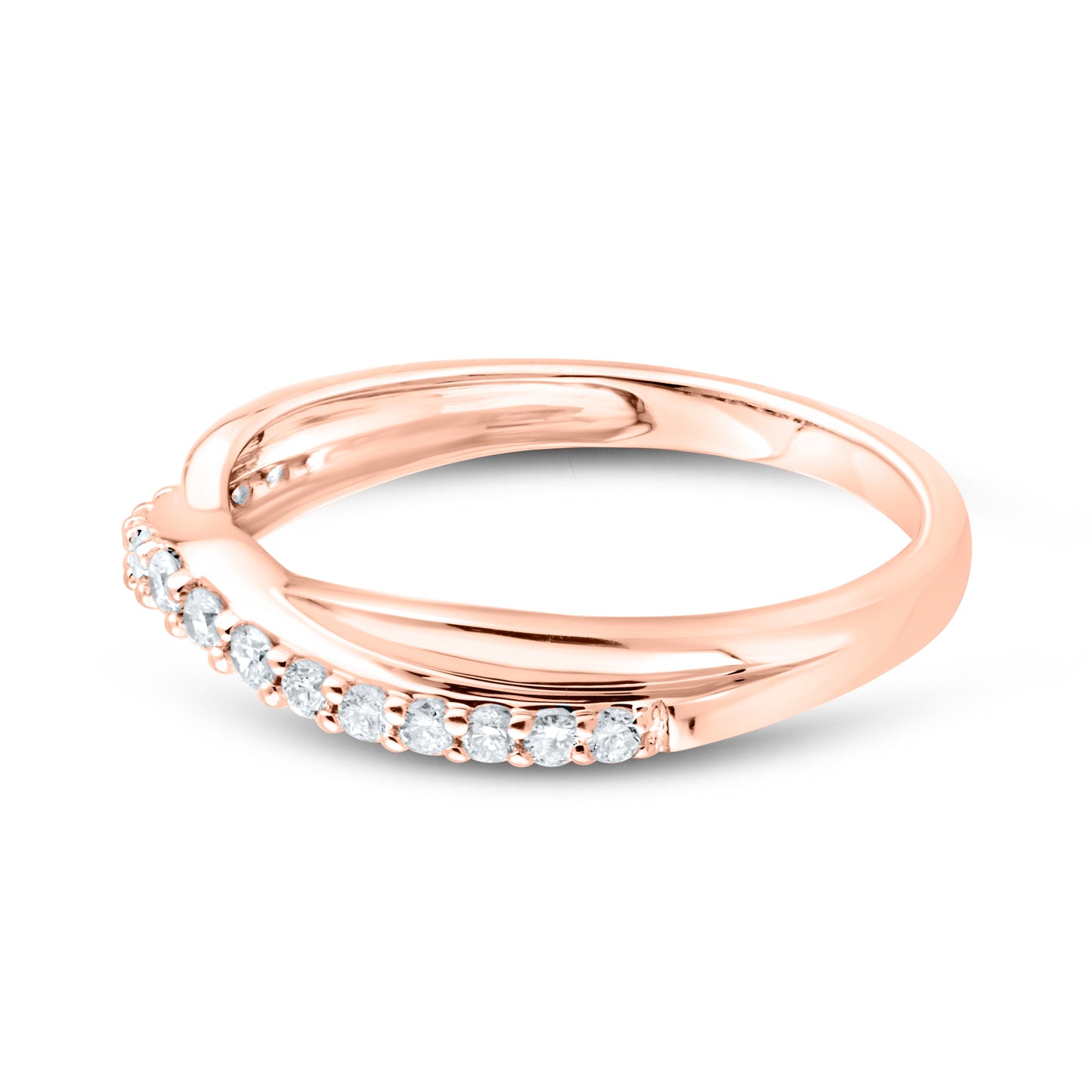 10kt Rose Gold 0.25 CTW Natural Diamond Band