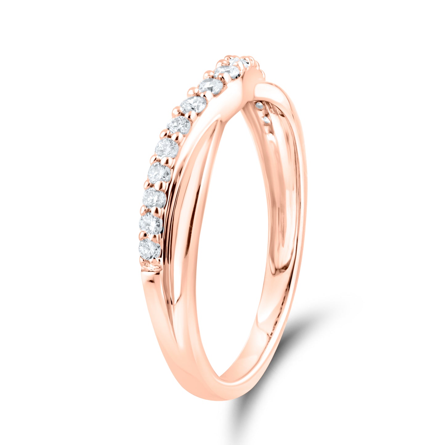 10kt Rose Gold 0.25 CTW Natural Diamond Band