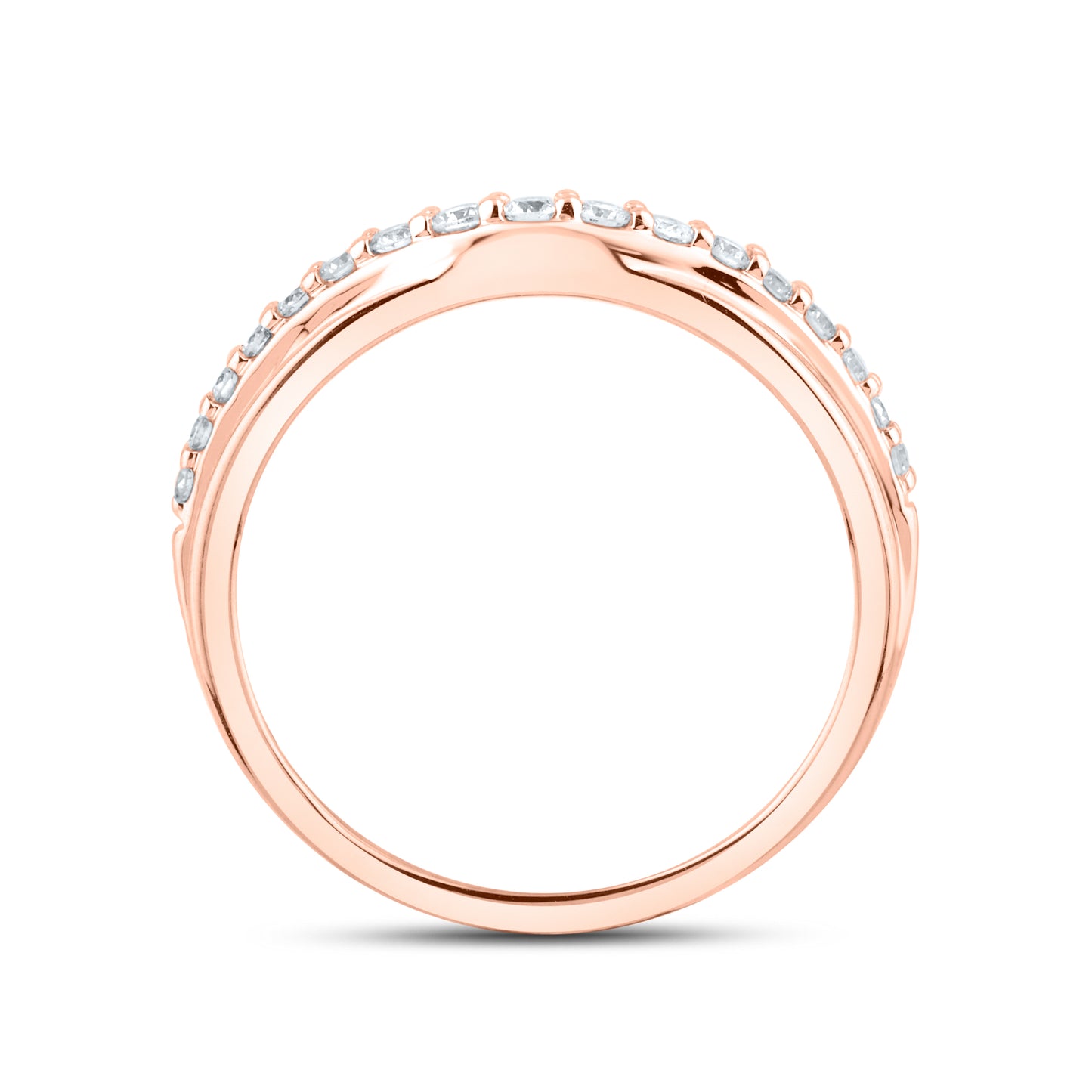 10kt Rose Gold 0.25 CTW Natural Diamond Band