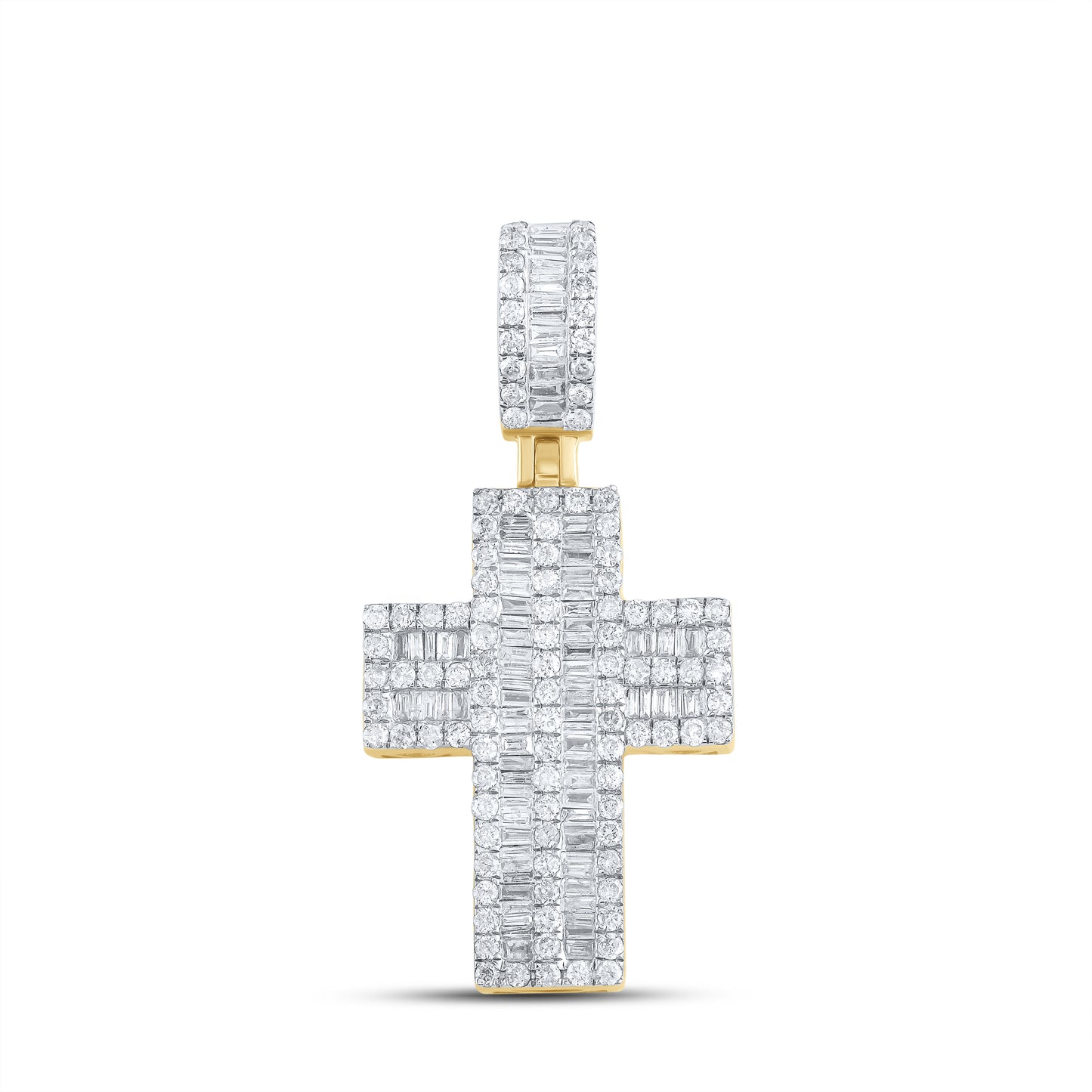 10kt Yellow Gold 1.80 CTW Cross Diamond Charm