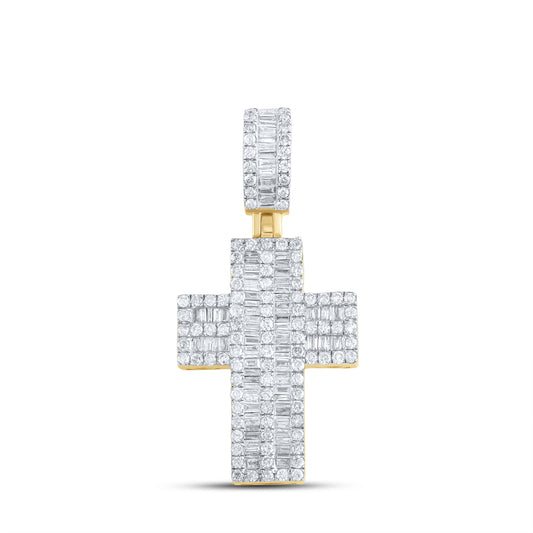 10kt Yellow Gold 1.80 CTW Cross Diamond Charm