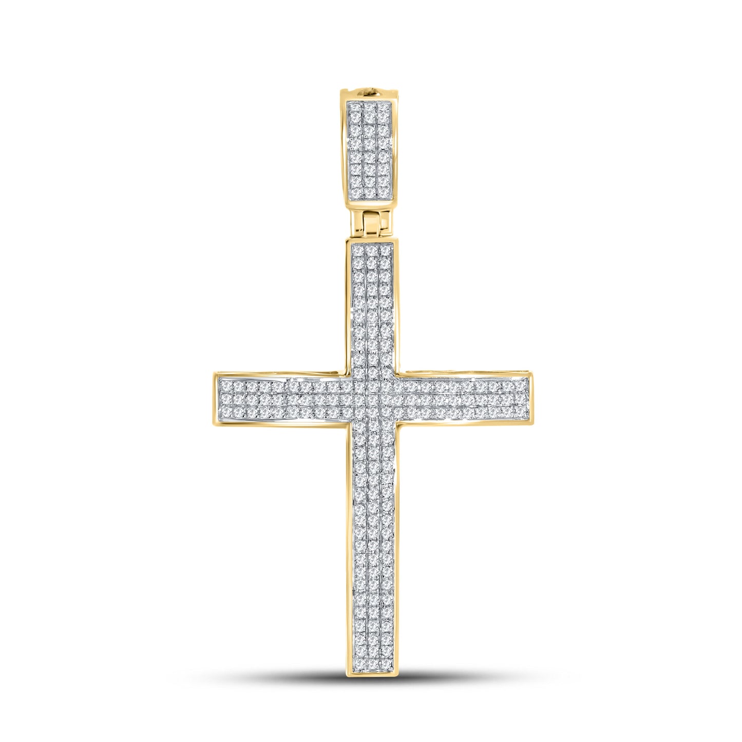 10k Yellow Gold 0.52 CTW Diamond Cross Charm