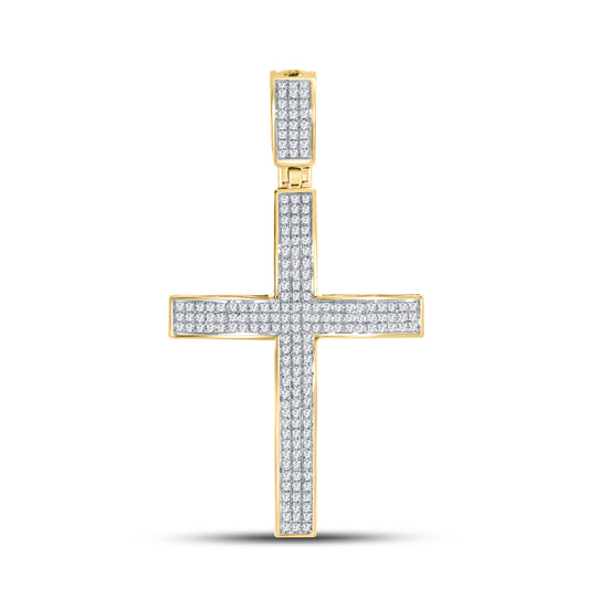10k Yellow Gold 0.52 CTW Diamond Cross Charm