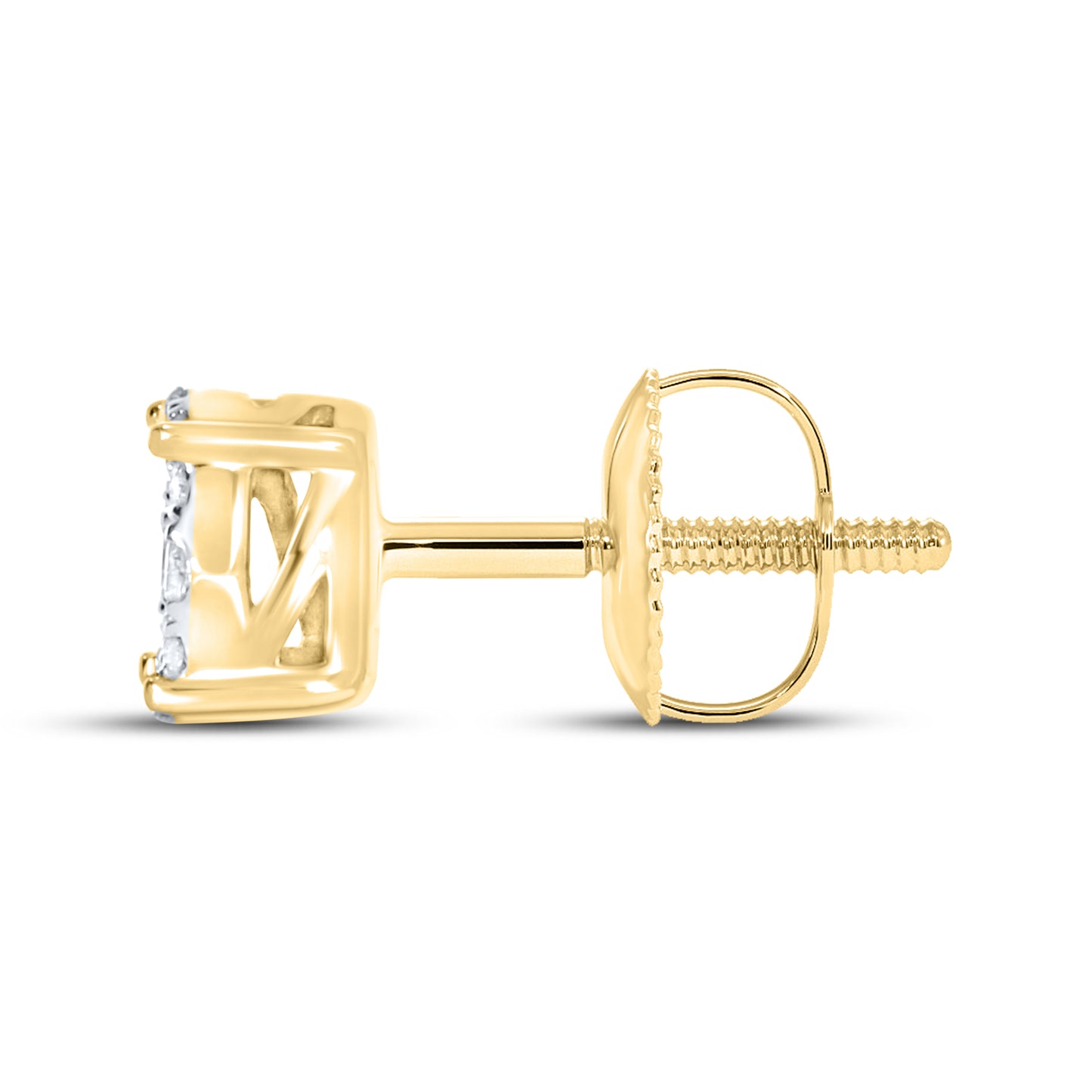 10kt Yellow Gold 0.15 CTW Natural Diamond Earrings