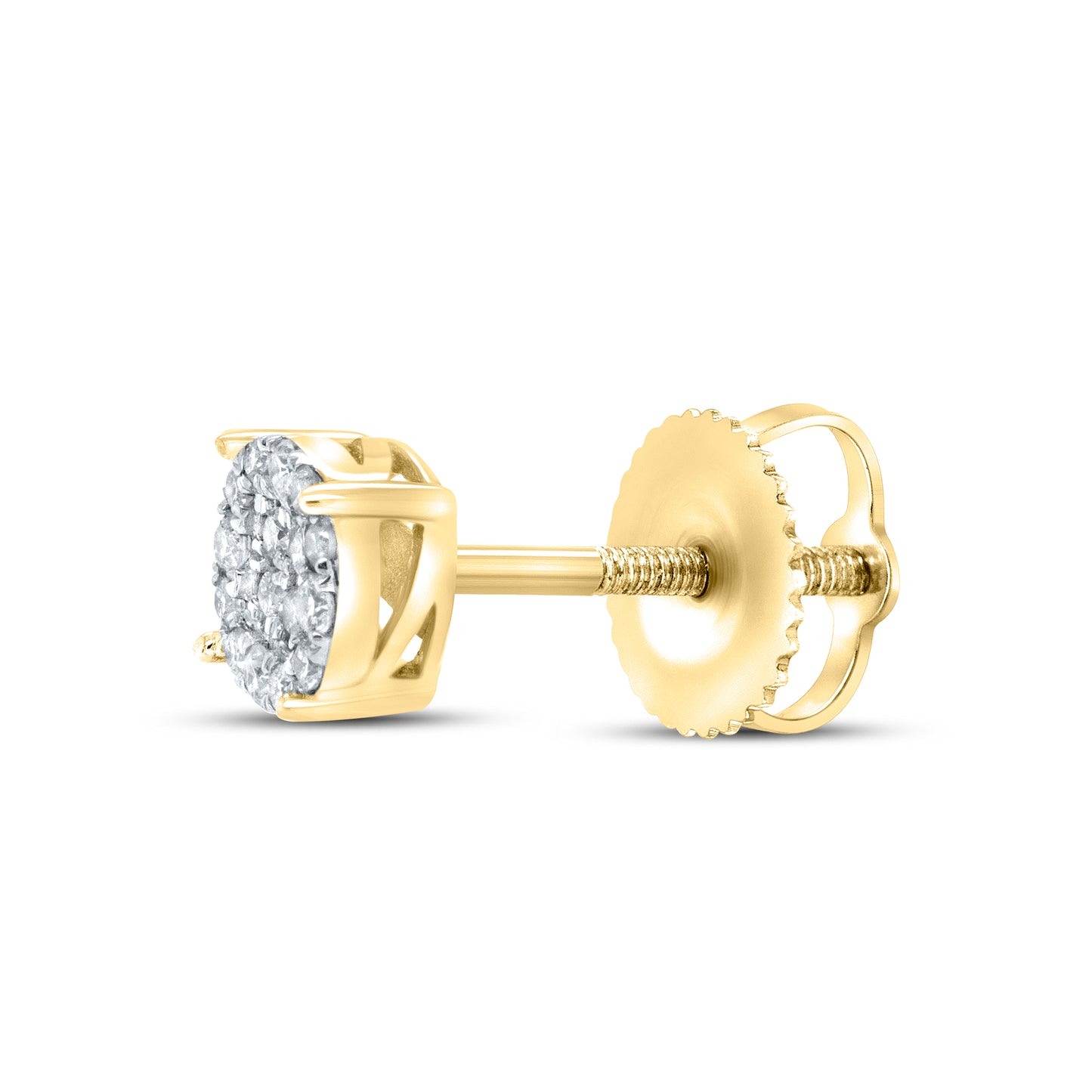 10kt Yellow Gold 0.15 CTW Natural Diamond Earrings