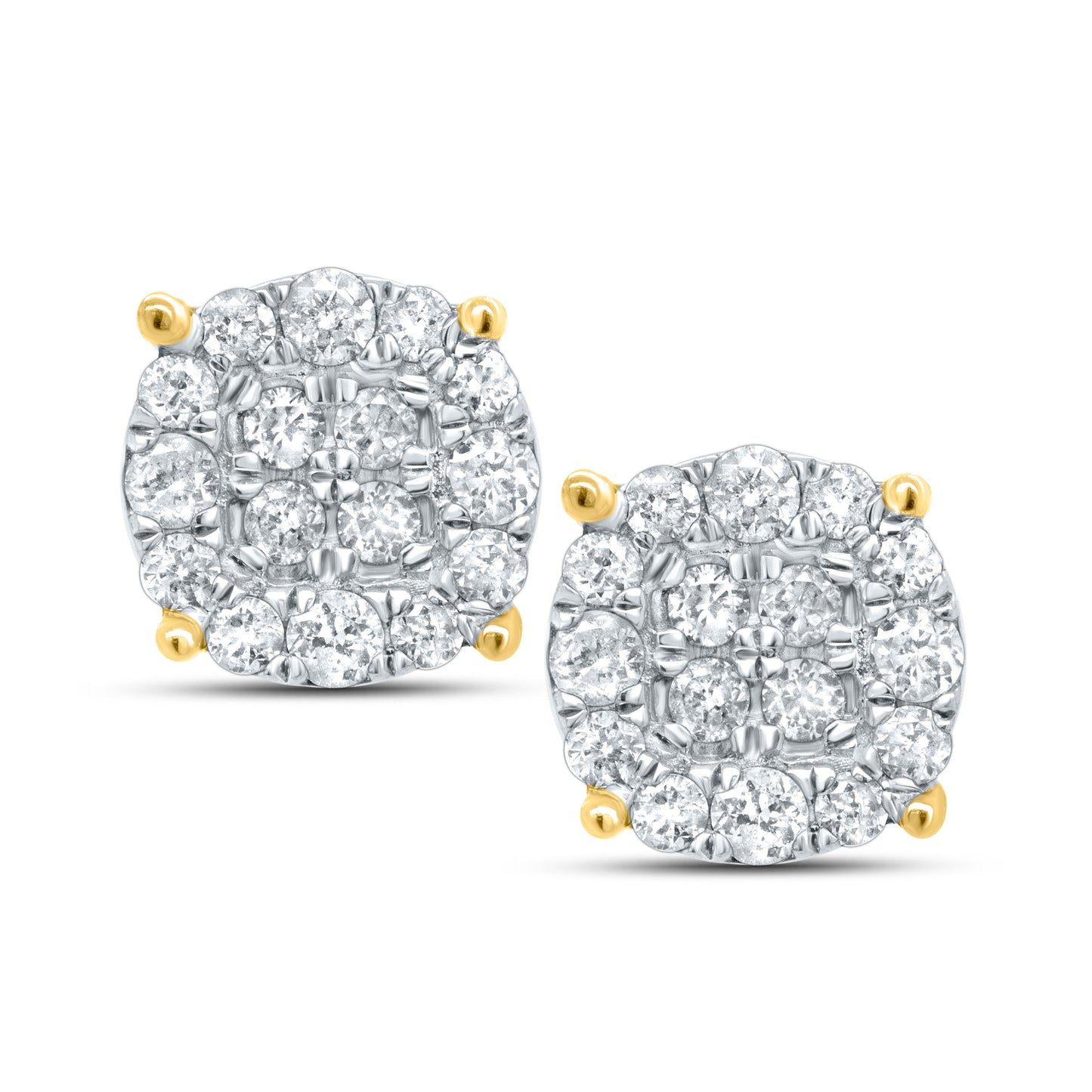 10kt Yellow Gold 0.15 CTW Natural Diamond Earrings