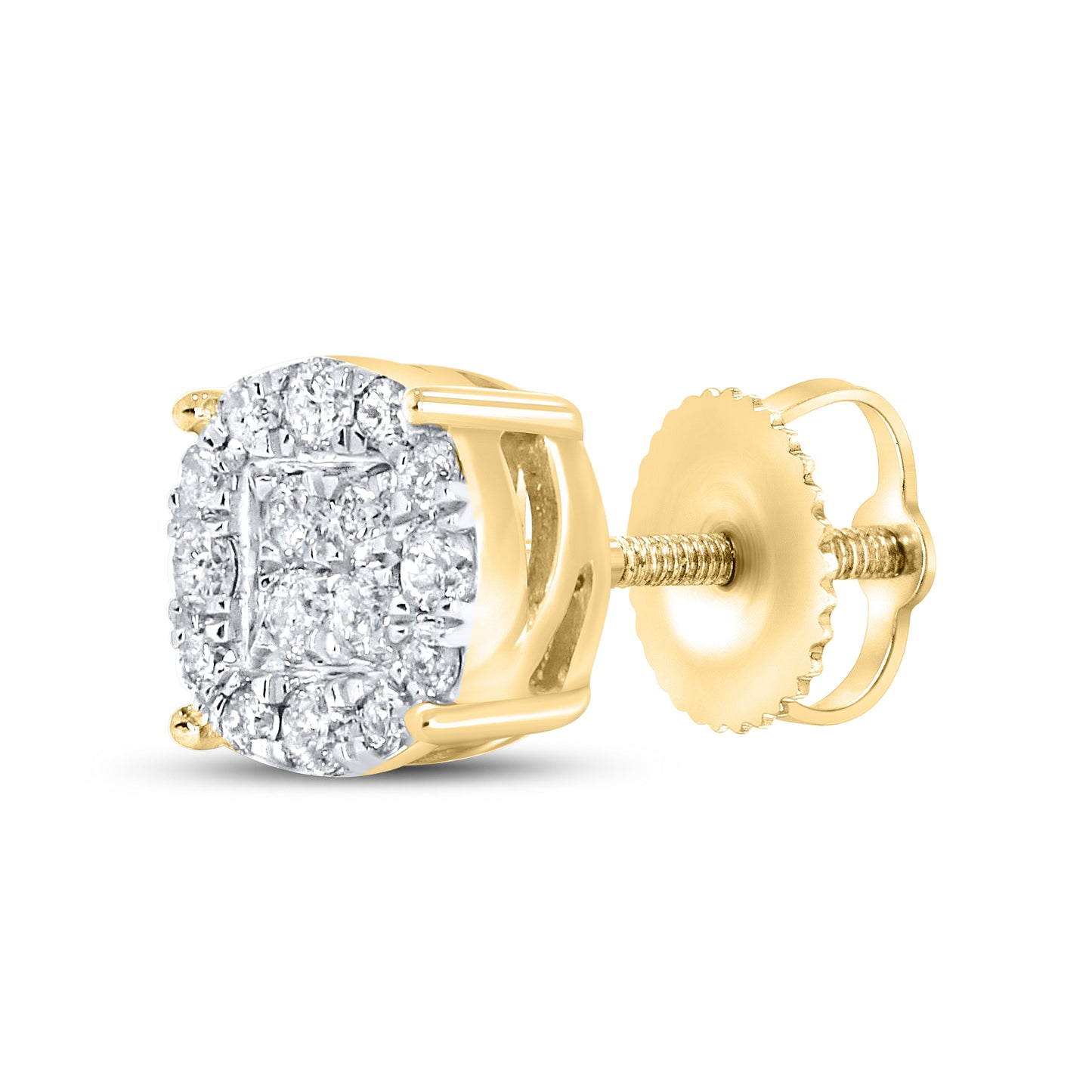10kt yellow gold 0.27ctw  Diamond Earrings