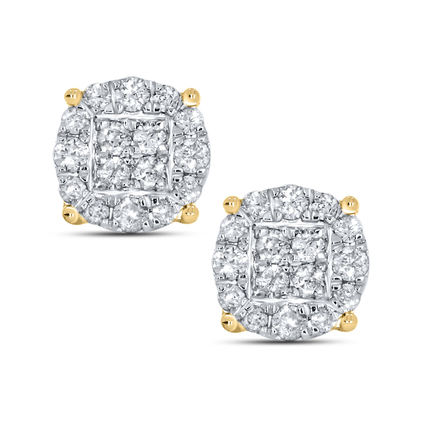 10kt yellow gold 0.27ctw  Diamond Earrings