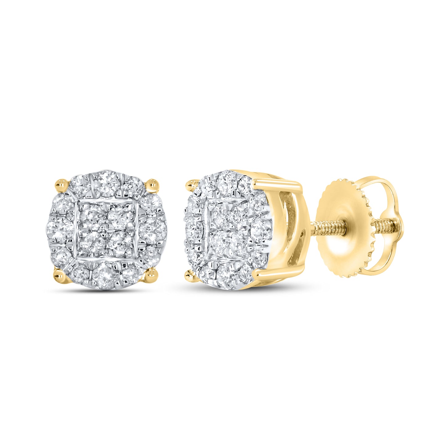 10kt yellow gold 0.27ctw  Diamond Earrings