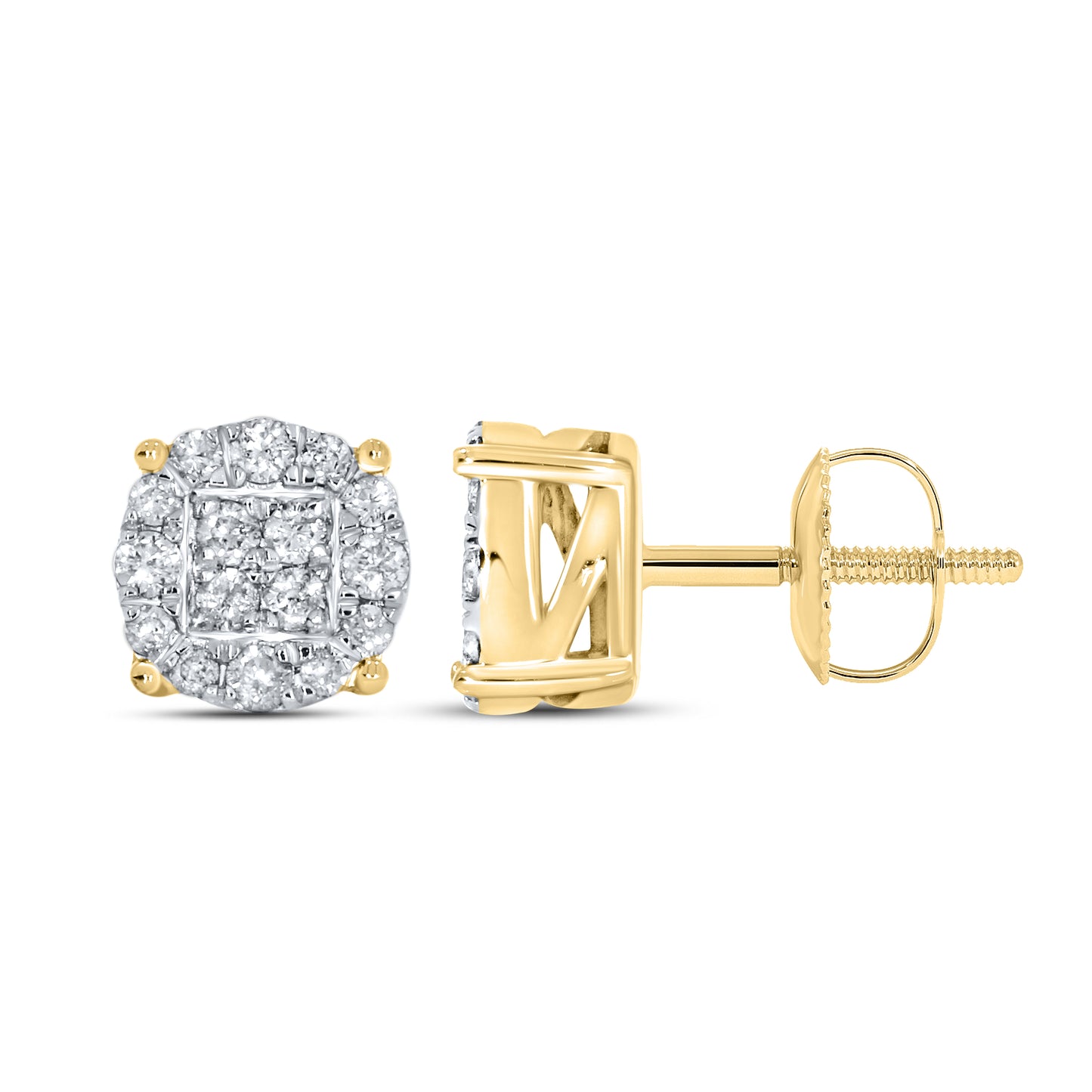 10kt yellow gold 0.27ctw  Diamond Earrings