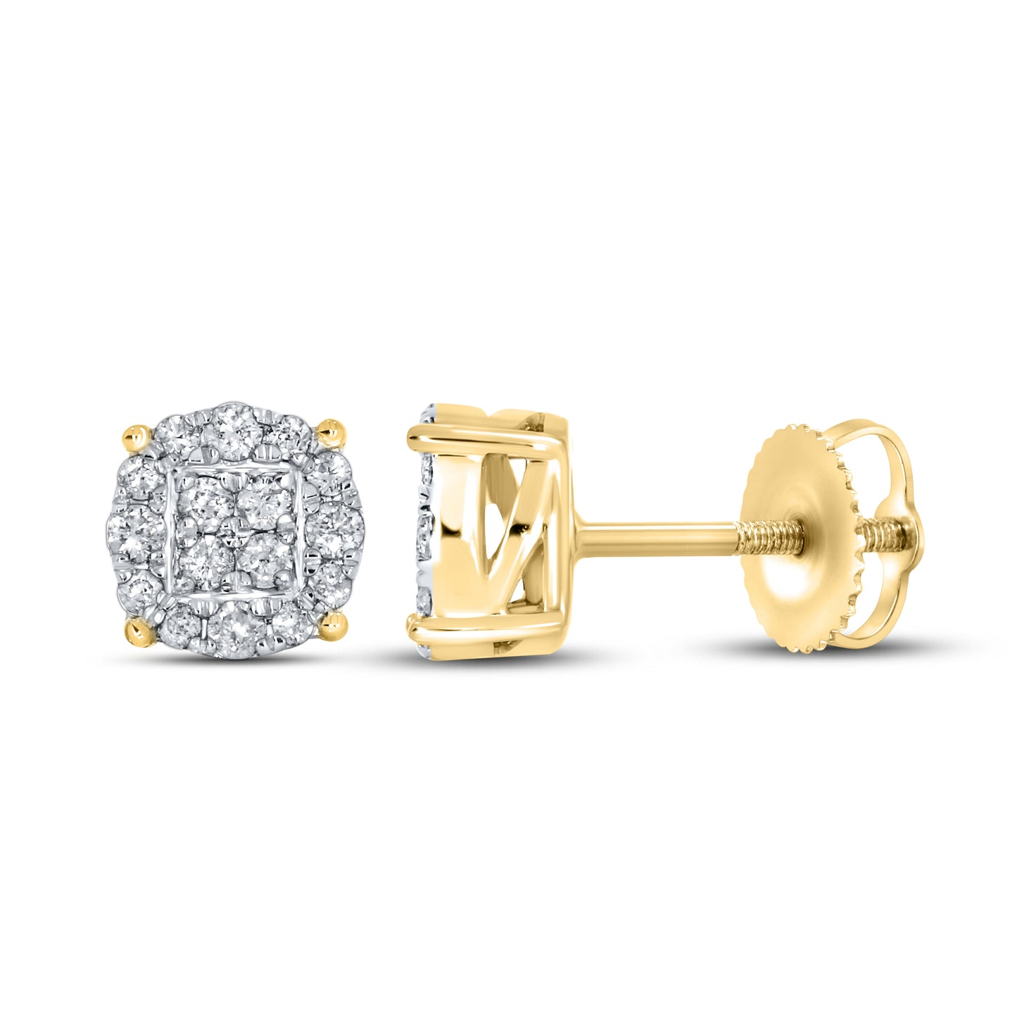 10kt Yellow Gold 0.26 CTW Natural Diamond Earrings