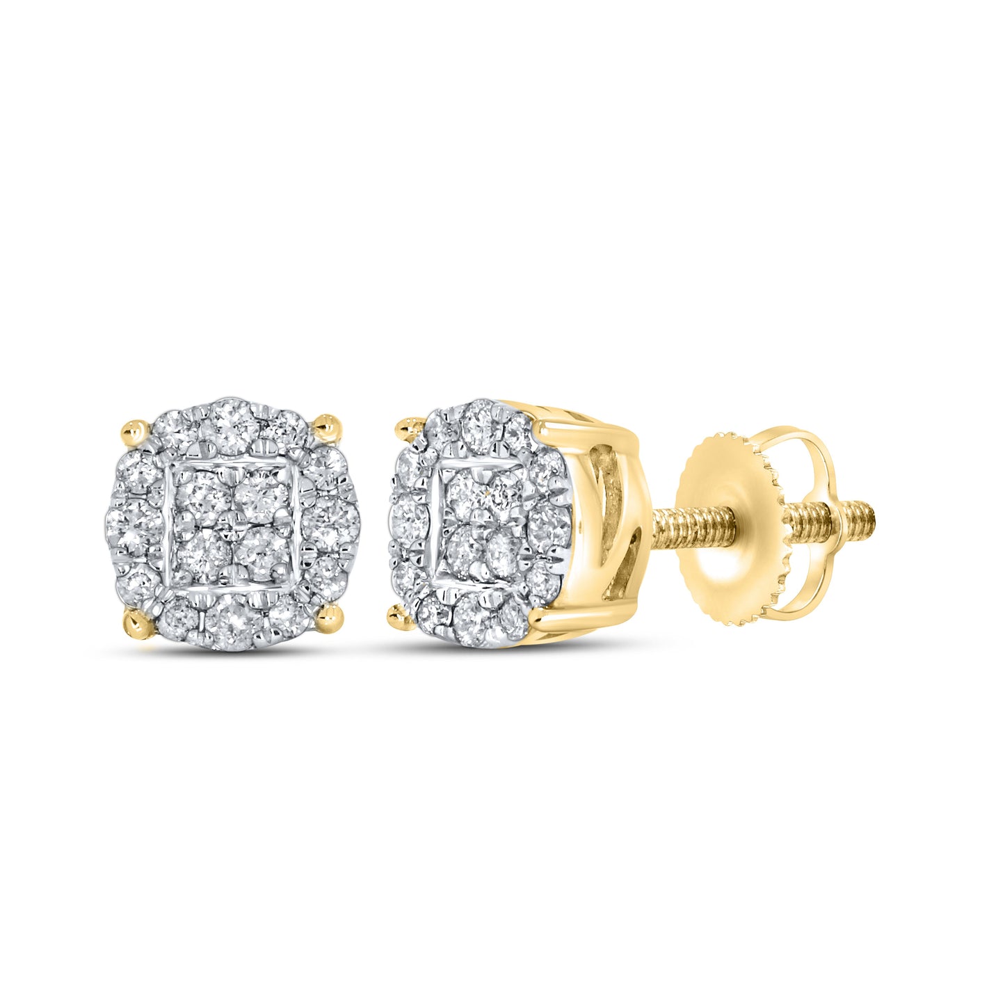 10kt Yellow Gold 0.26 CTW Natural Diamond Earrings