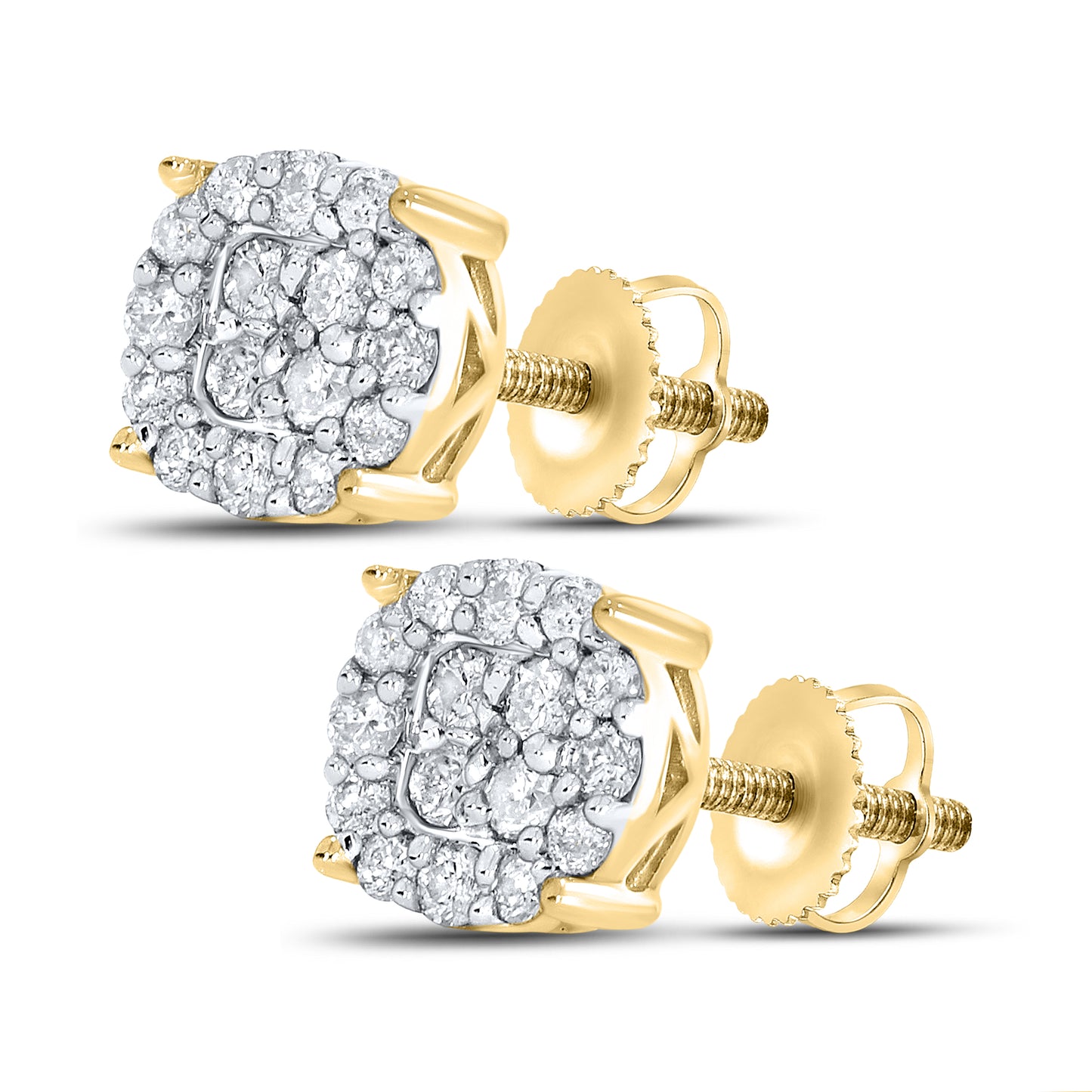 10kt Yellow Gold 0.37 CTW Natural Diamond Earrings