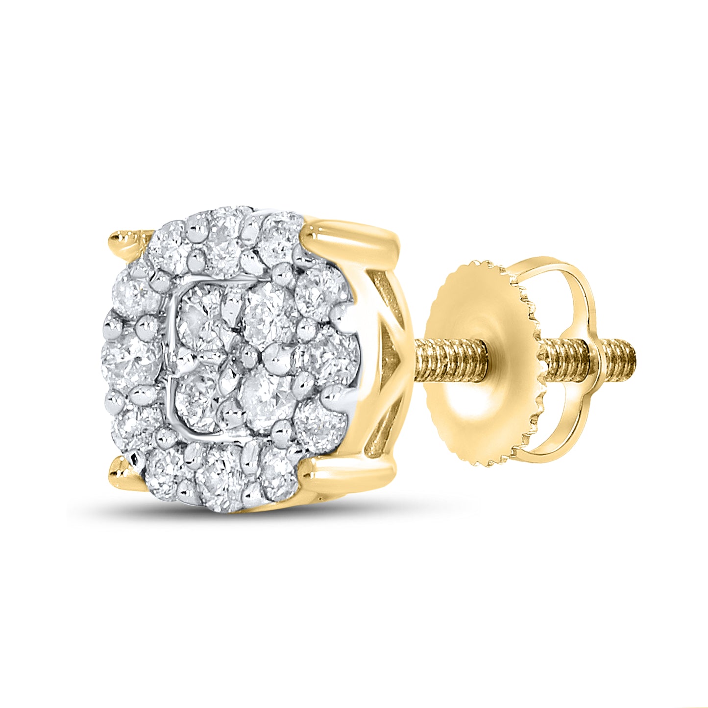10kt Yellow Gold 0.37 CTW Natural Diamond Earrings