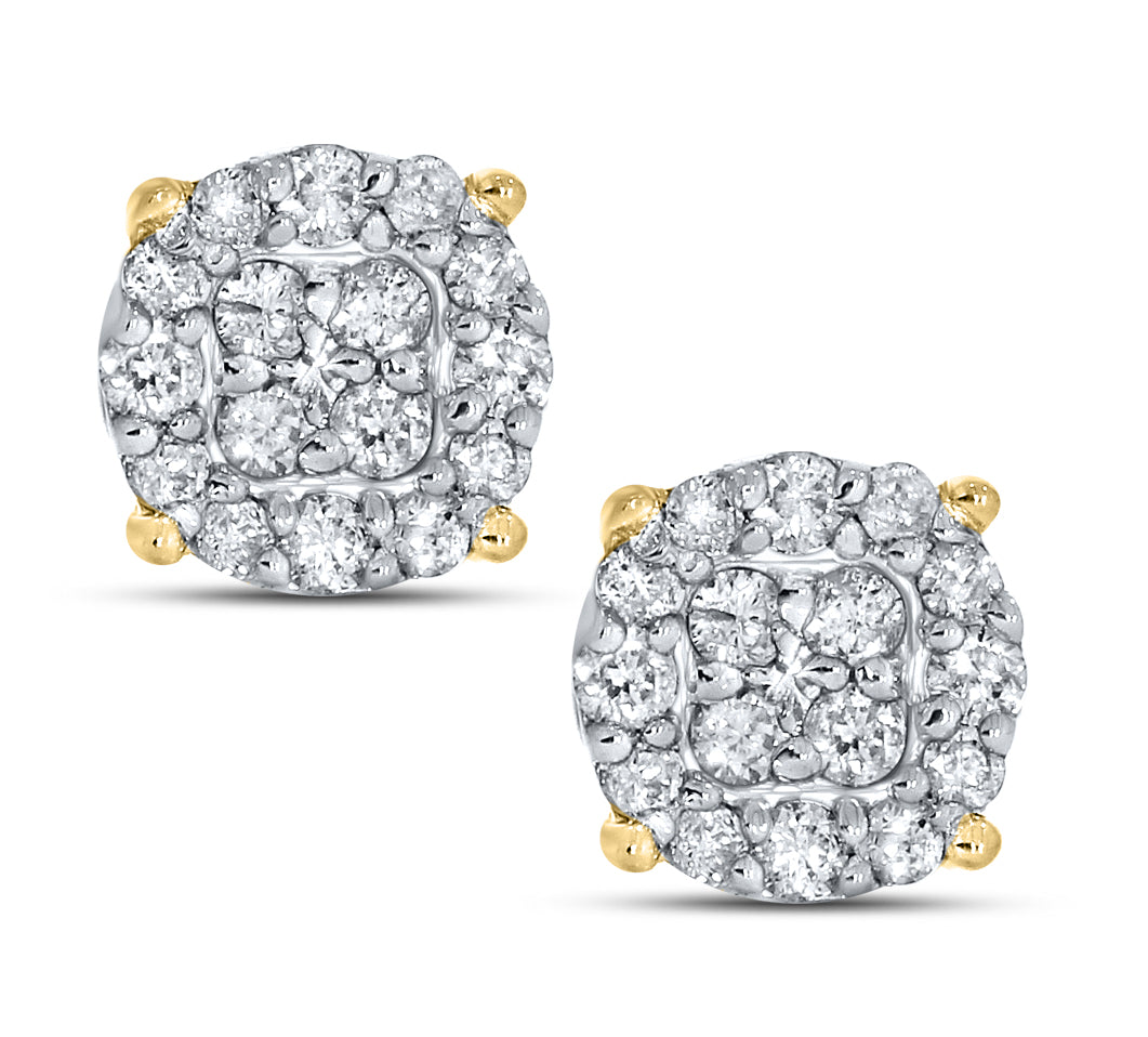 10kt yellow gold 0.37ctw  Diamond Earrings