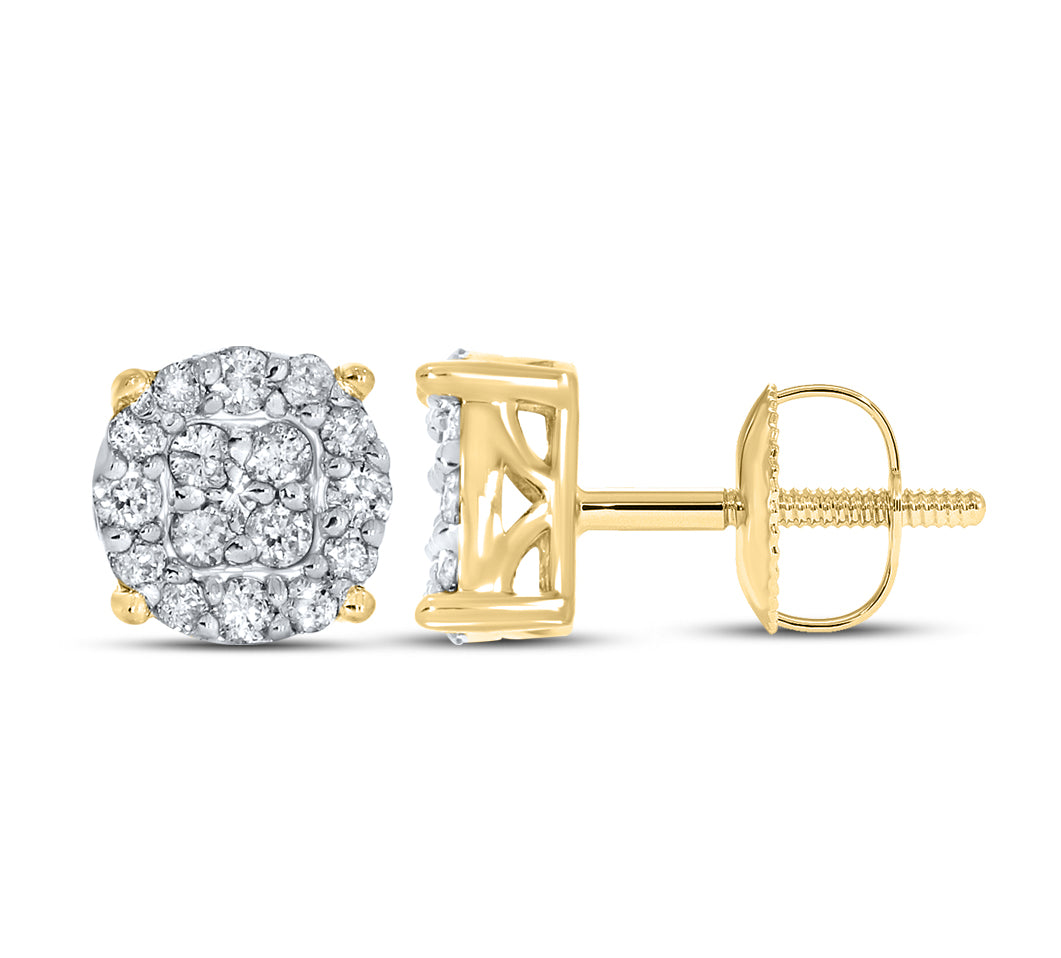 10kt yellow gold 0.37ctw  Diamond Earrings
