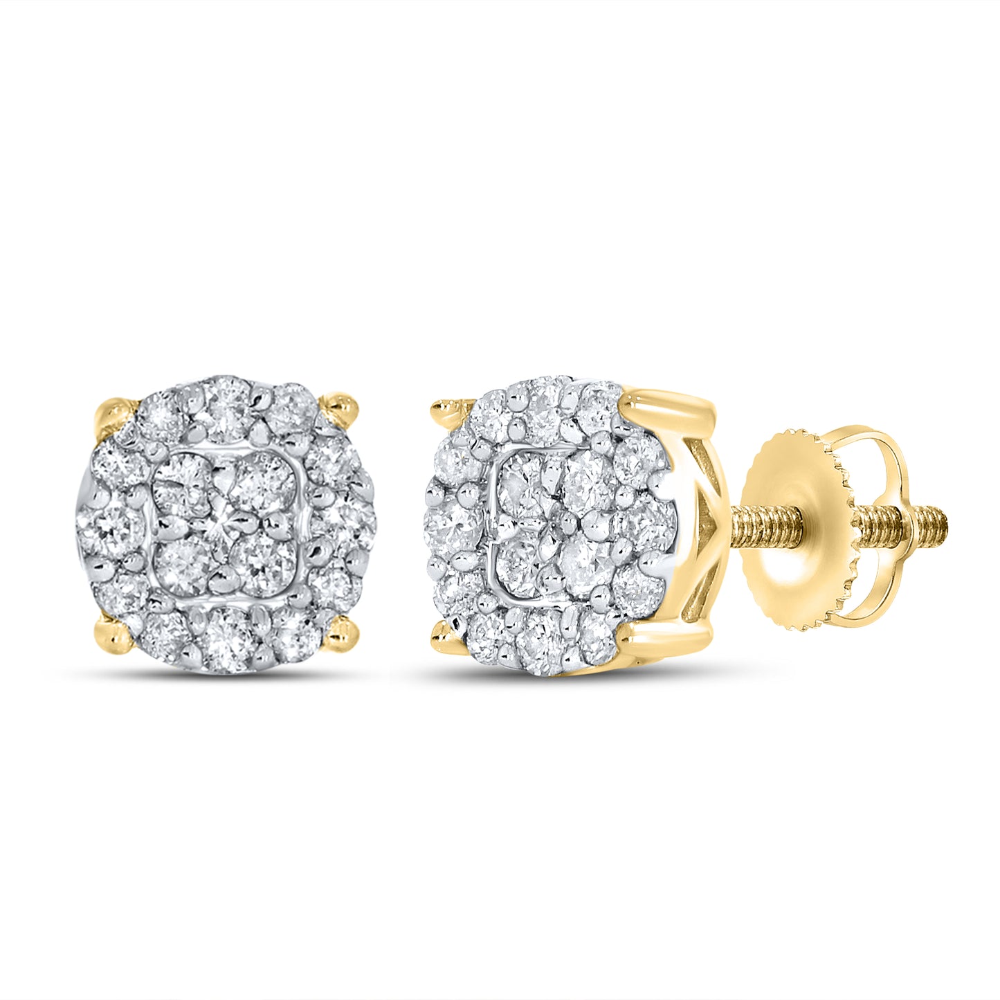 10kt yellow gold 0.37ctw  Diamond Earrings