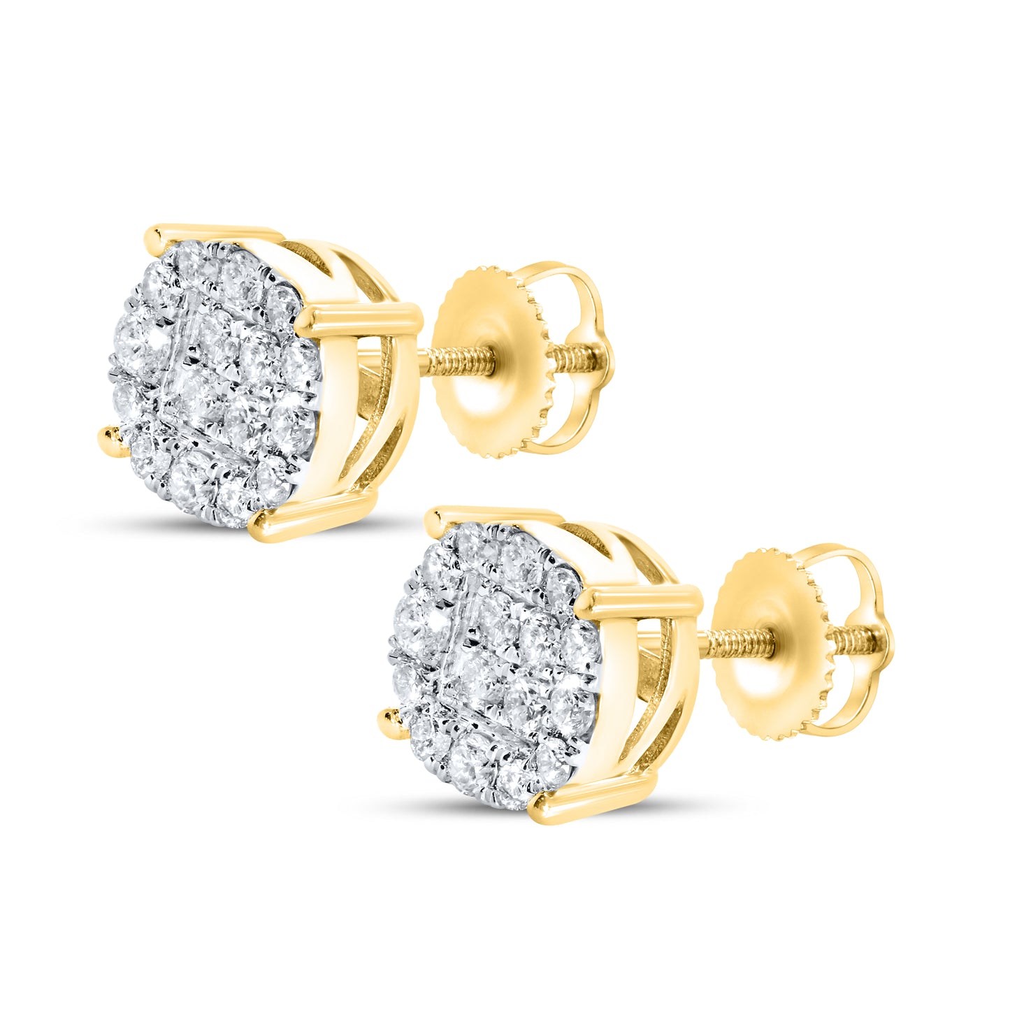 10kt yellow gold 0.53ctw Diamond Earrings